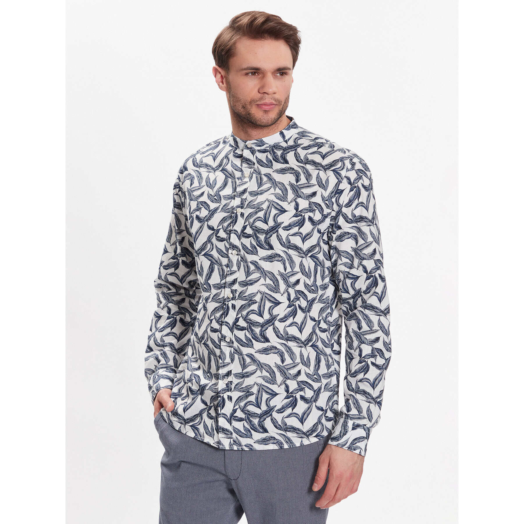 CINQUE Риза Cisun 2343 Бял Slim Fit - Pepit.bg