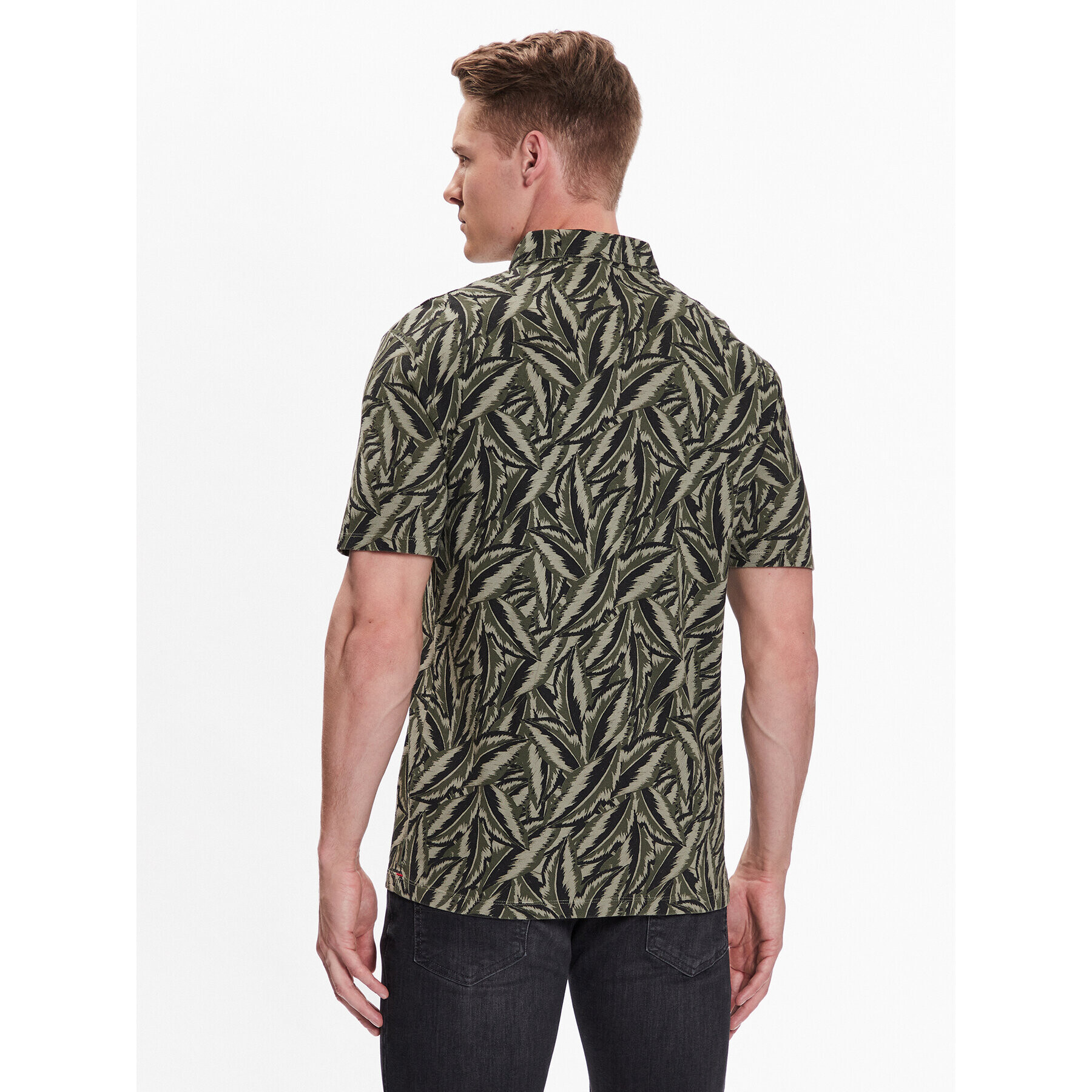 CINQUE Тениска с яка и копчета Cilivio 2933 Зелен Regular Fit - Pepit.bg