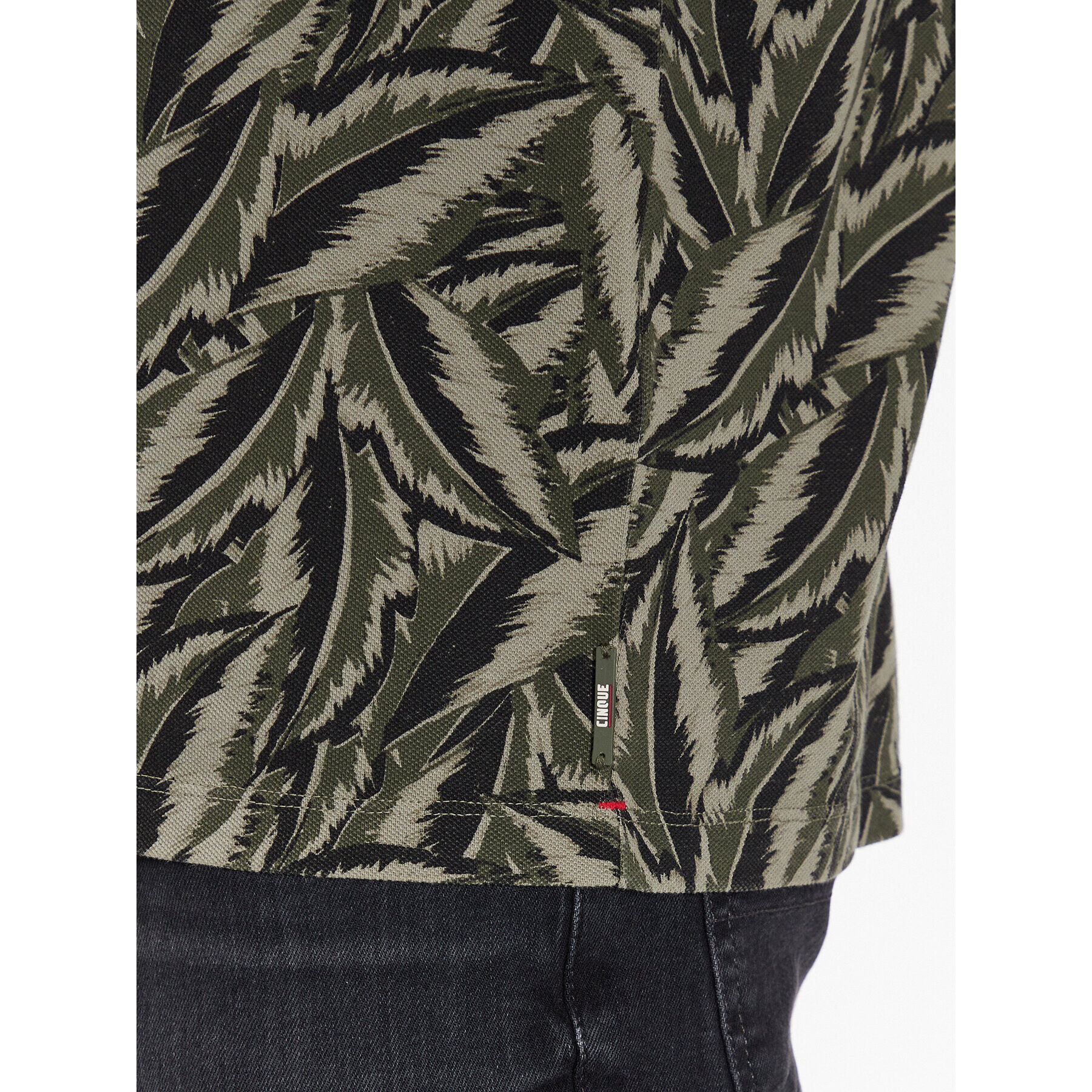 CINQUE Тениска с яка и копчета Cilivio 2933 Зелен Regular Fit - Pepit.bg