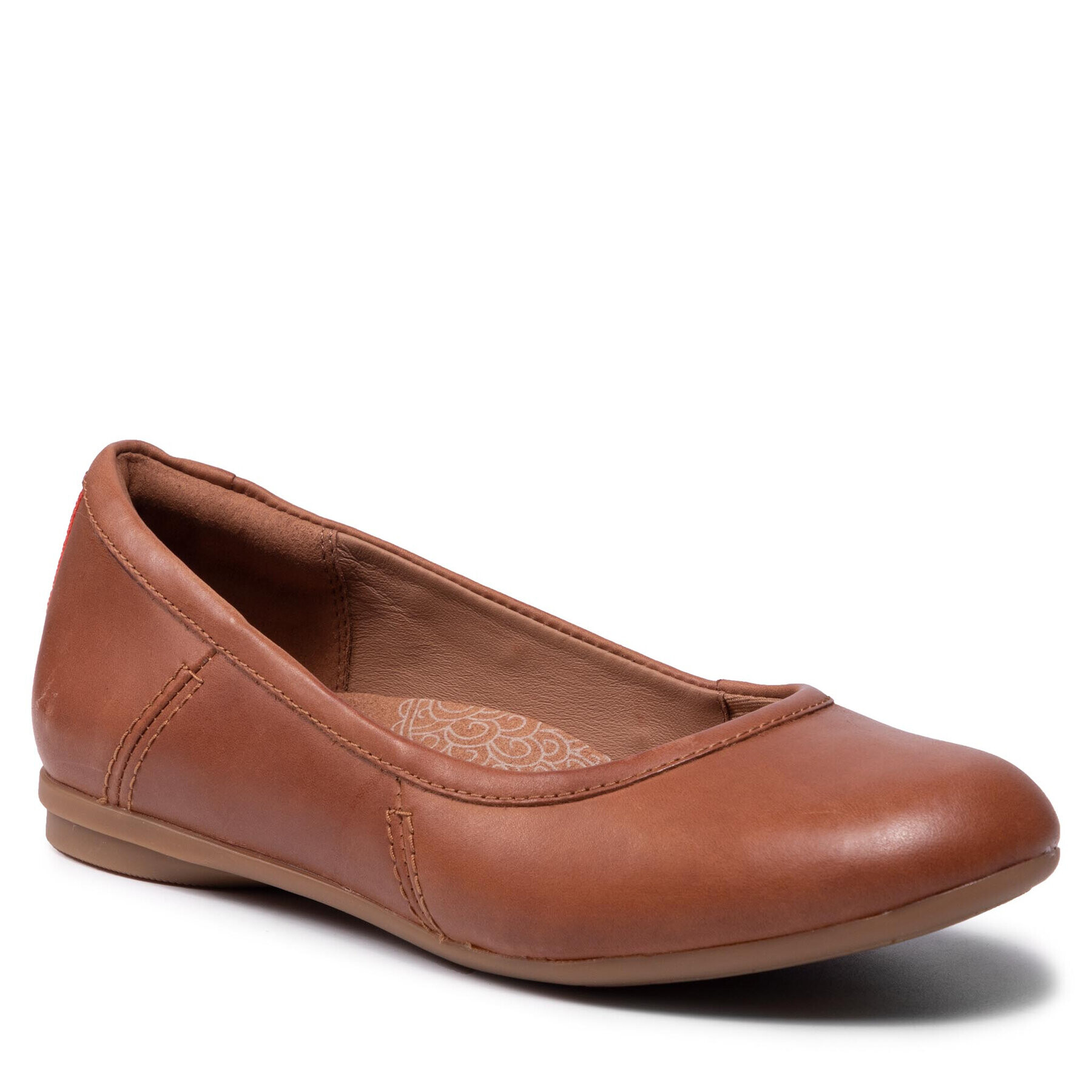 Clarks Балеринки Canebay Plain 261614744 Кафяв - Pepit.bg