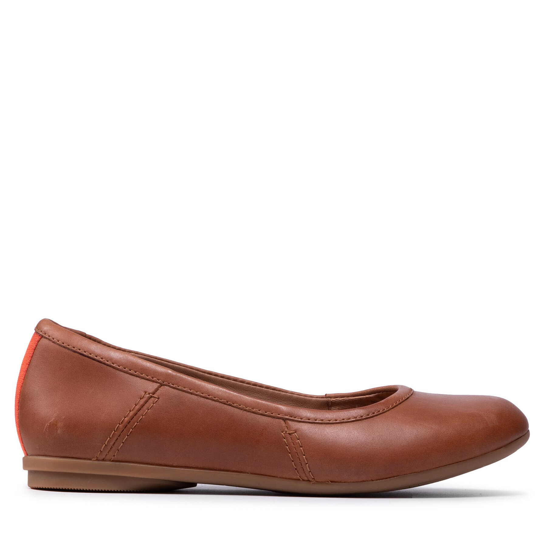 Clarks Балеринки Canebay Plain 261614744 Кафяв - Pepit.bg