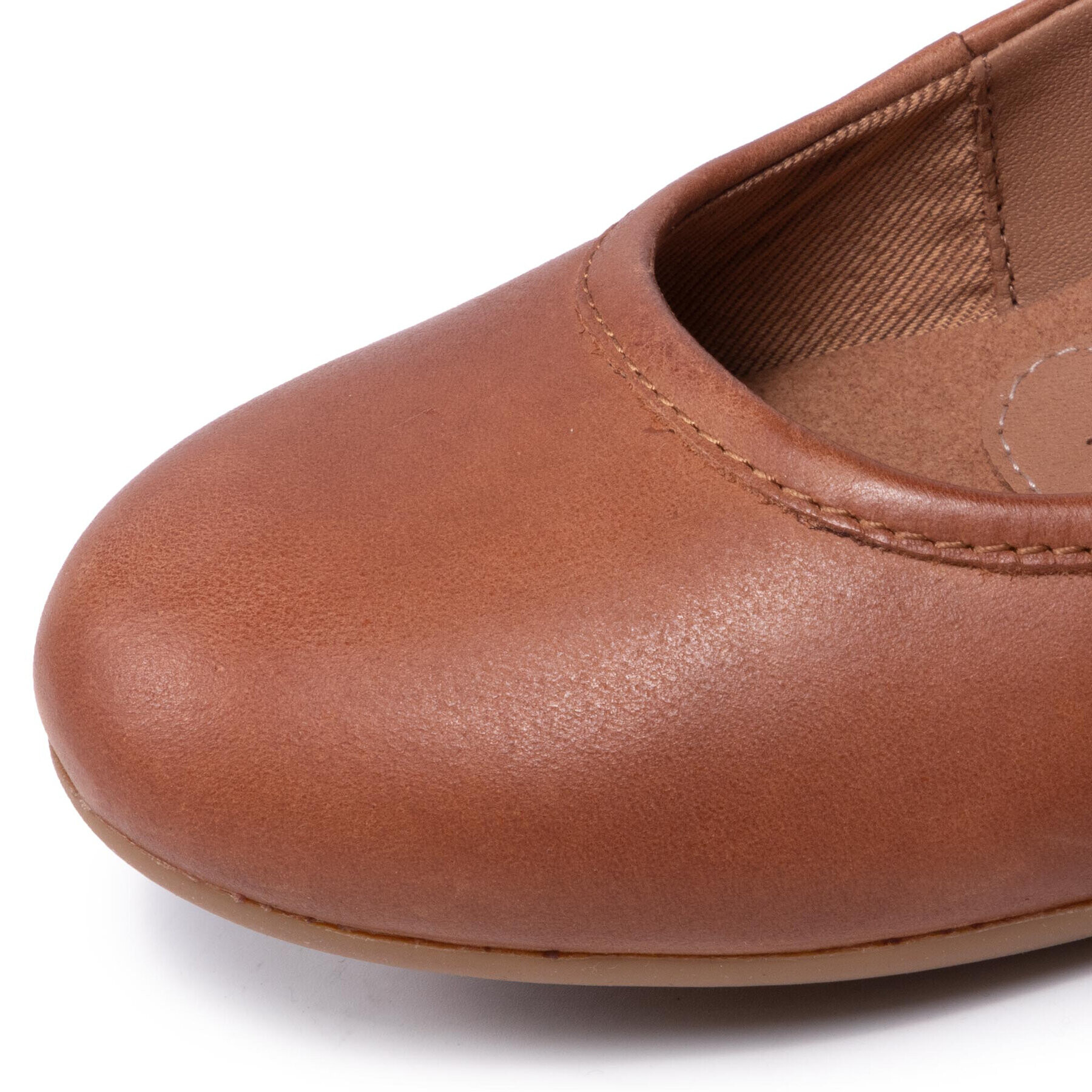 Clarks Балеринки Canebay Plain 261614744 Кафяв - Pepit.bg