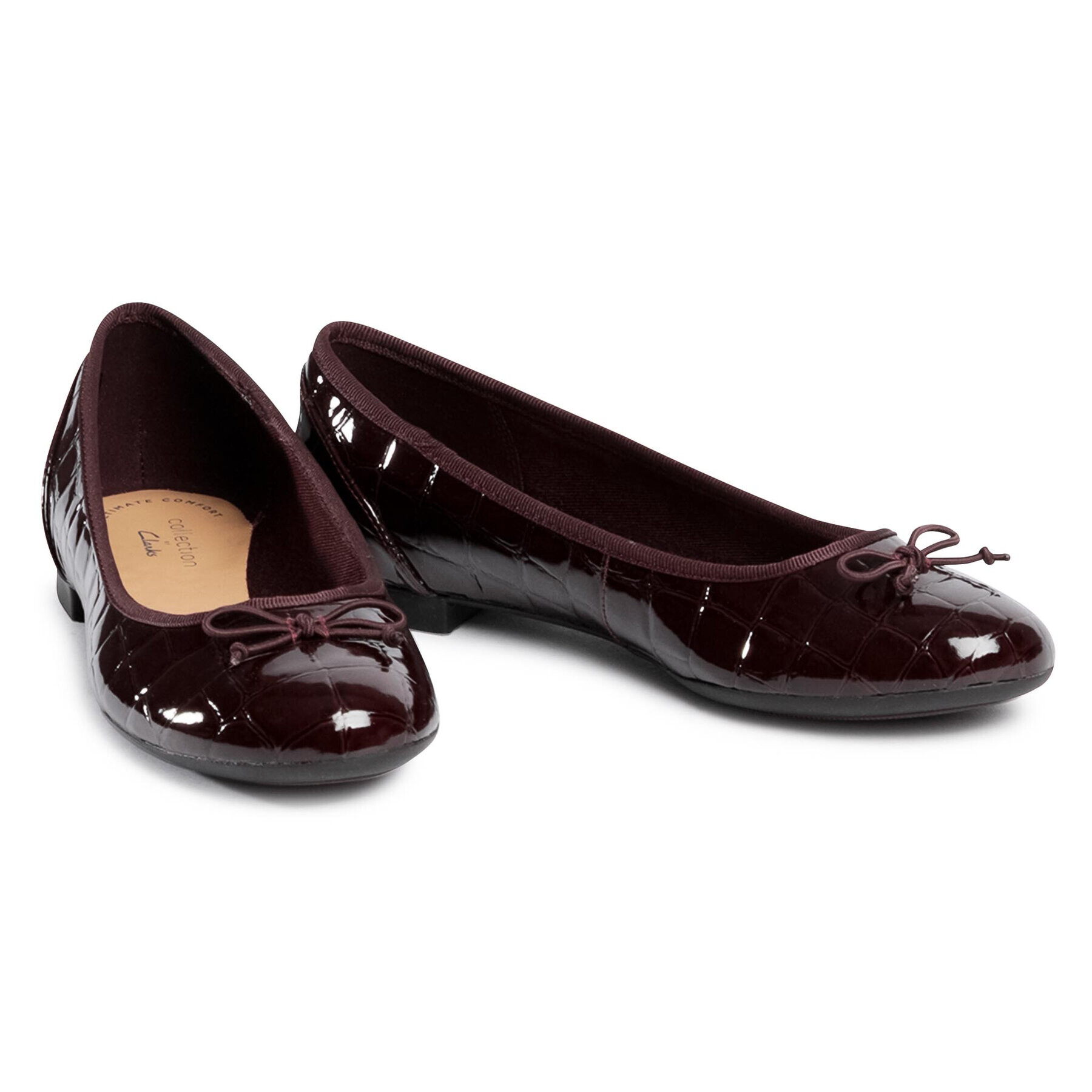 Clarks Балеринки Couture Bloom 261514714 Бордо - Pepit.bg