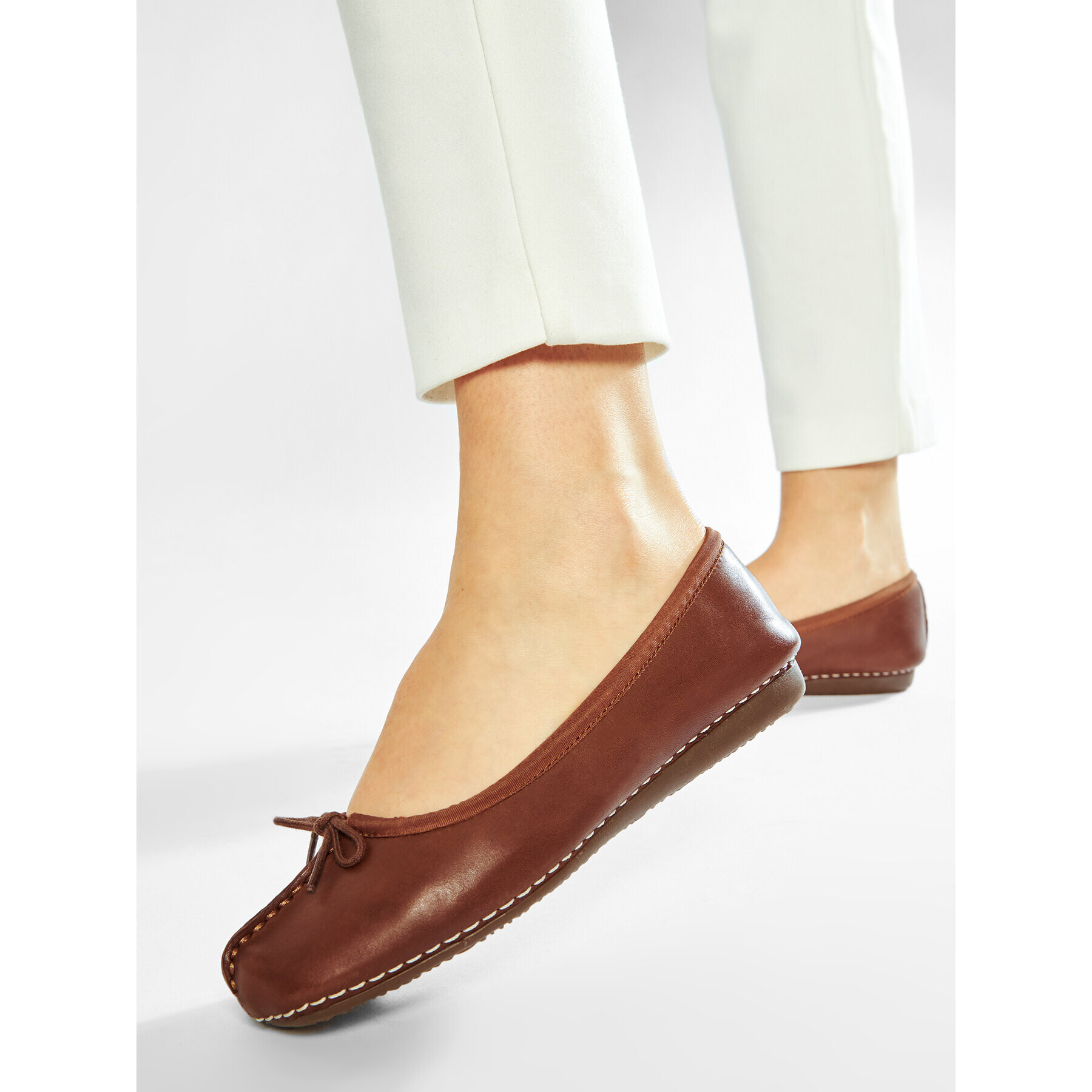 Clarks Балеринки Freckle Ice 203529304 Кафяв - Pepit.bg