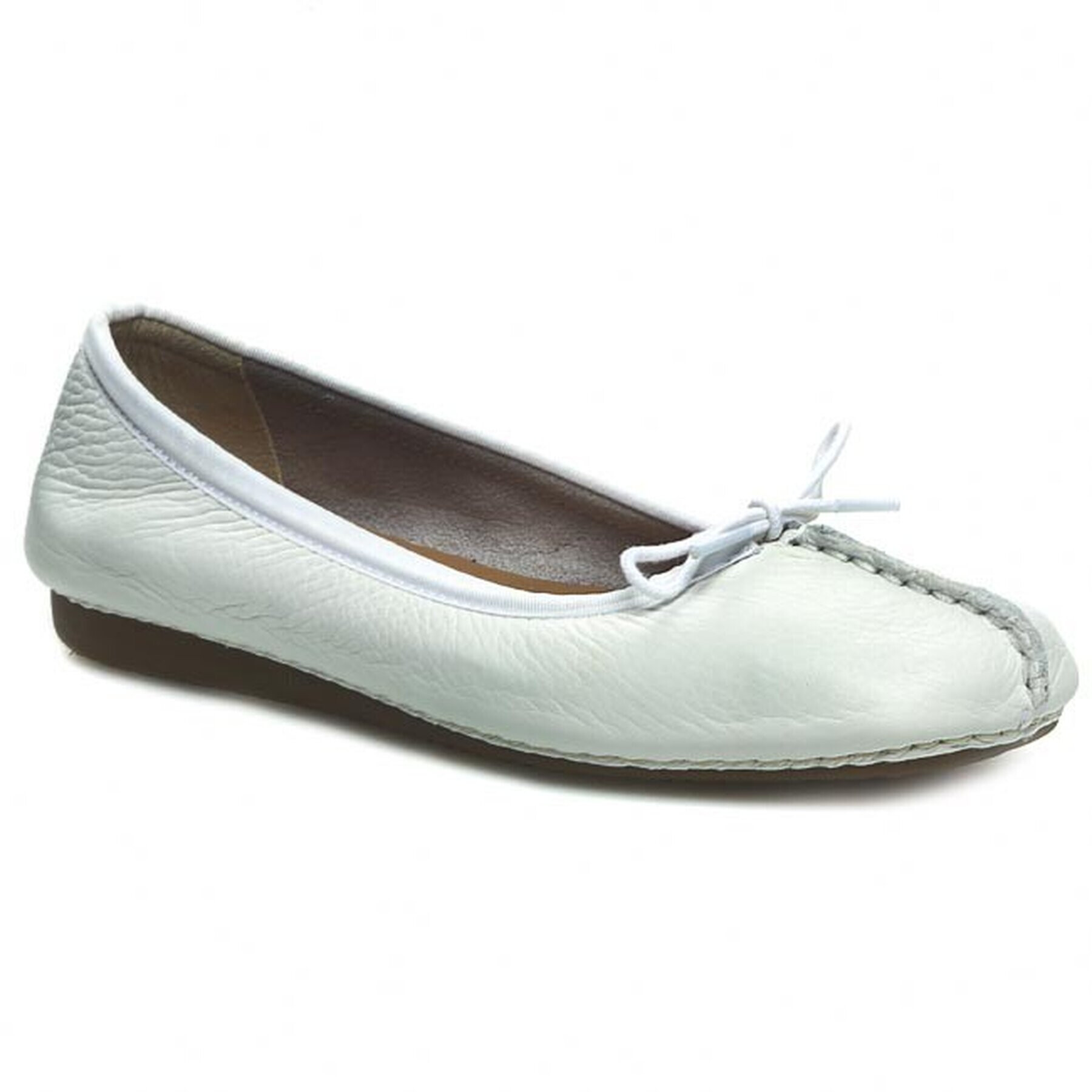 Clarks Балеринки Freckle Ice 203544554 Бял - Pepit.bg