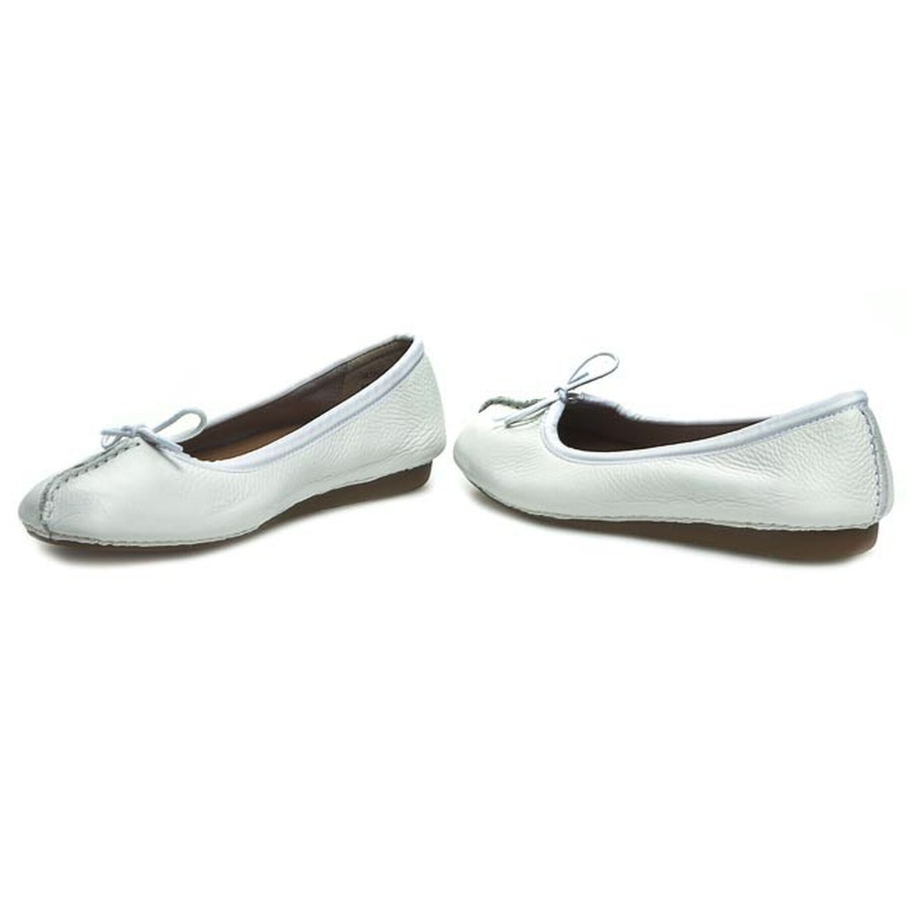 Clarks Балеринки Freckle Ice 203544554 Бял - Pepit.bg