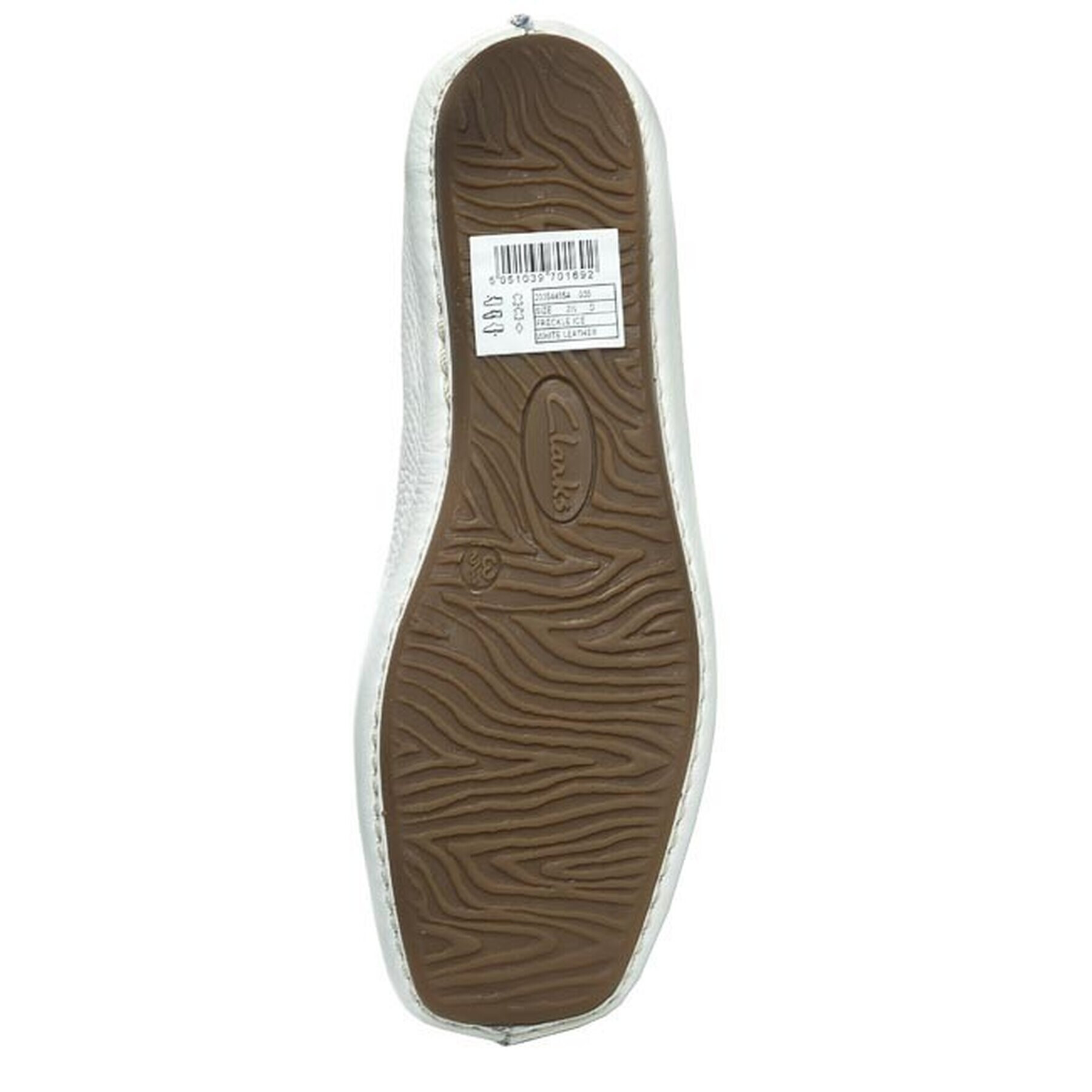 Clarks Балеринки Freckle Ice 203544554 Бял - Pepit.bg