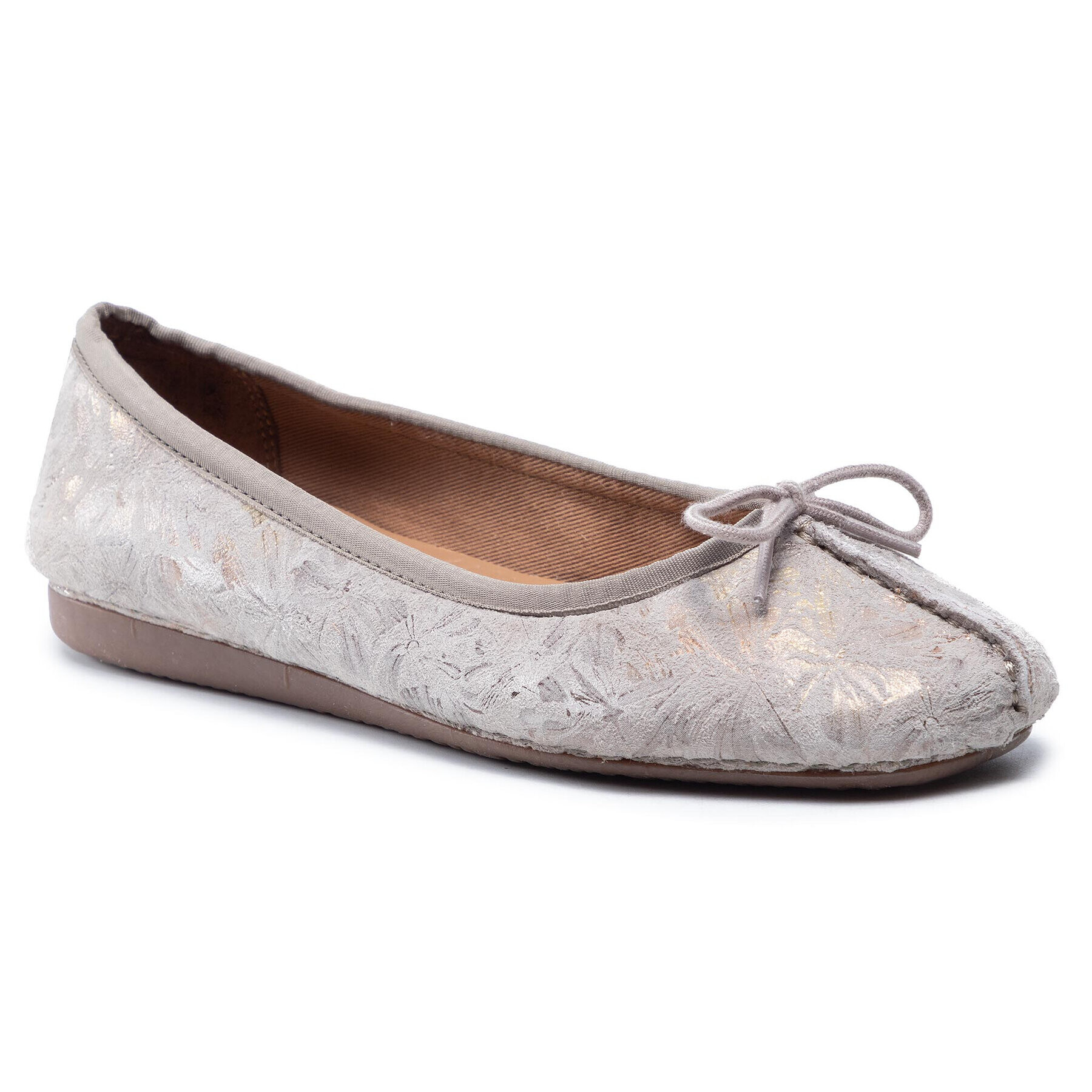 Clarks Балеринки Freckle Ice 261475564 Сив - Pepit.bg