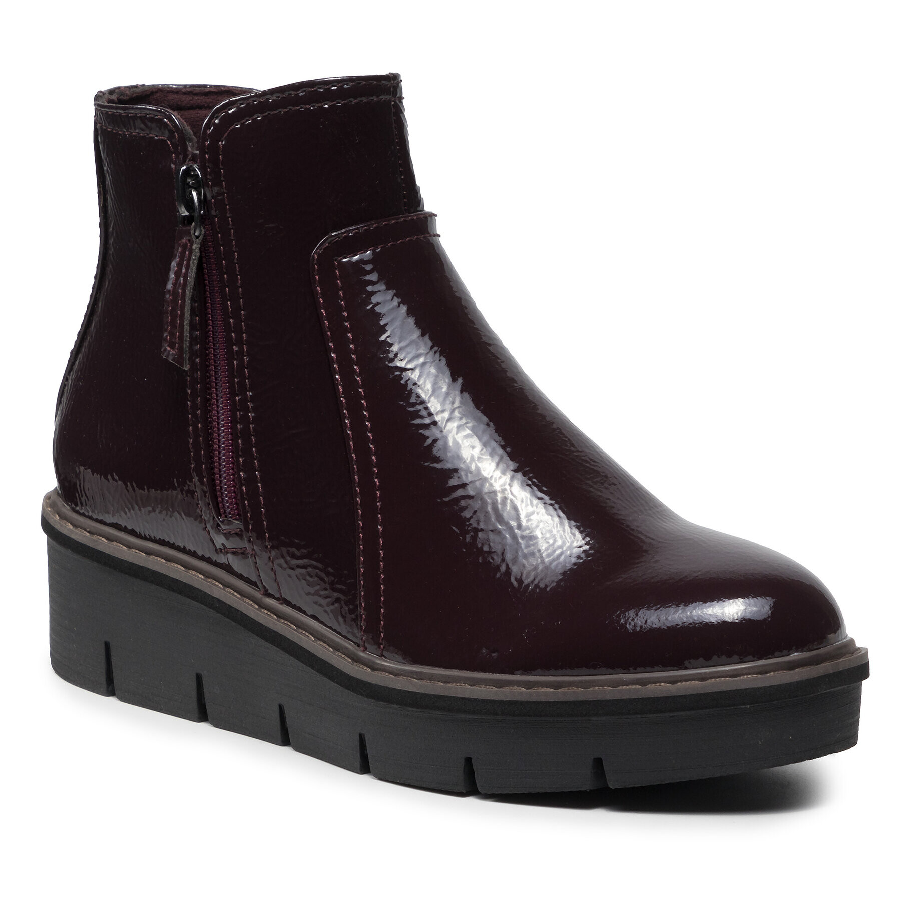 Clarks Боти Airabell Zip 261633084 Бордо - Pepit.bg