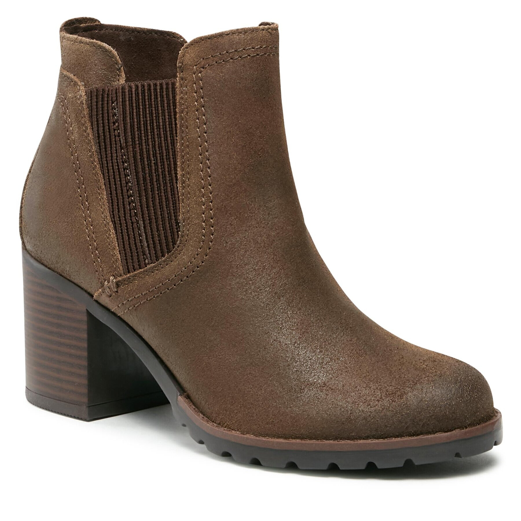 Clarks Боти Leda Up 261749634 Каки - Pepit.bg