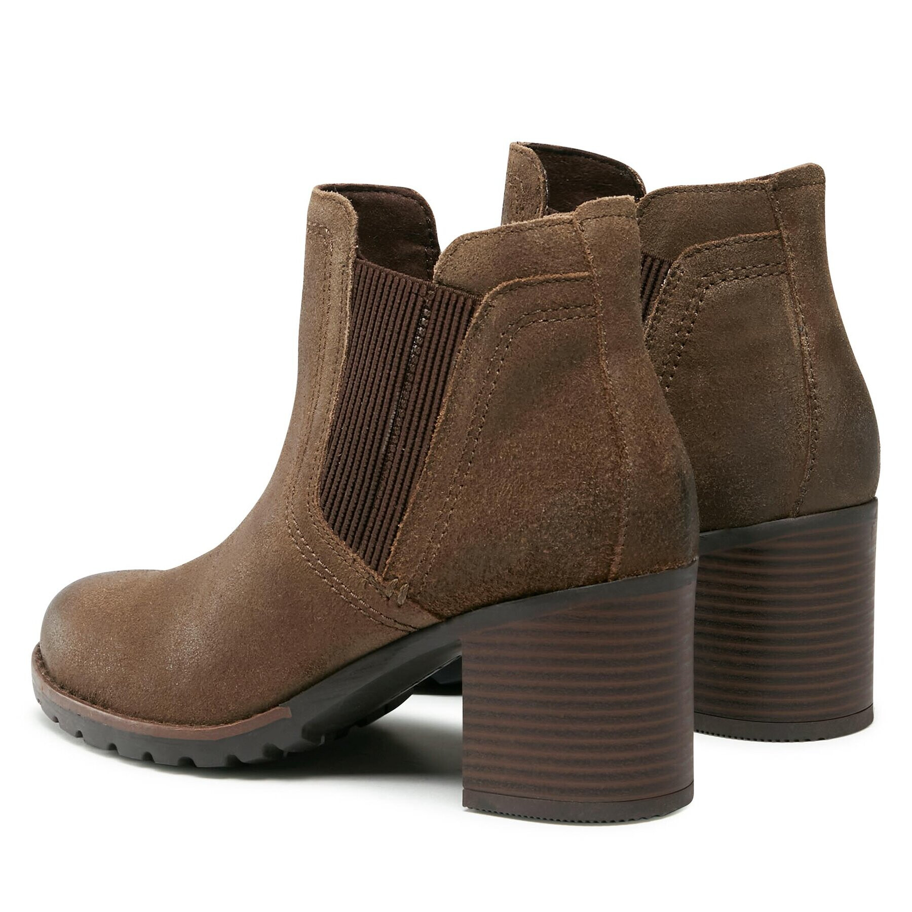 Clarks Боти Leda Up 261749634 Каки - Pepit.bg