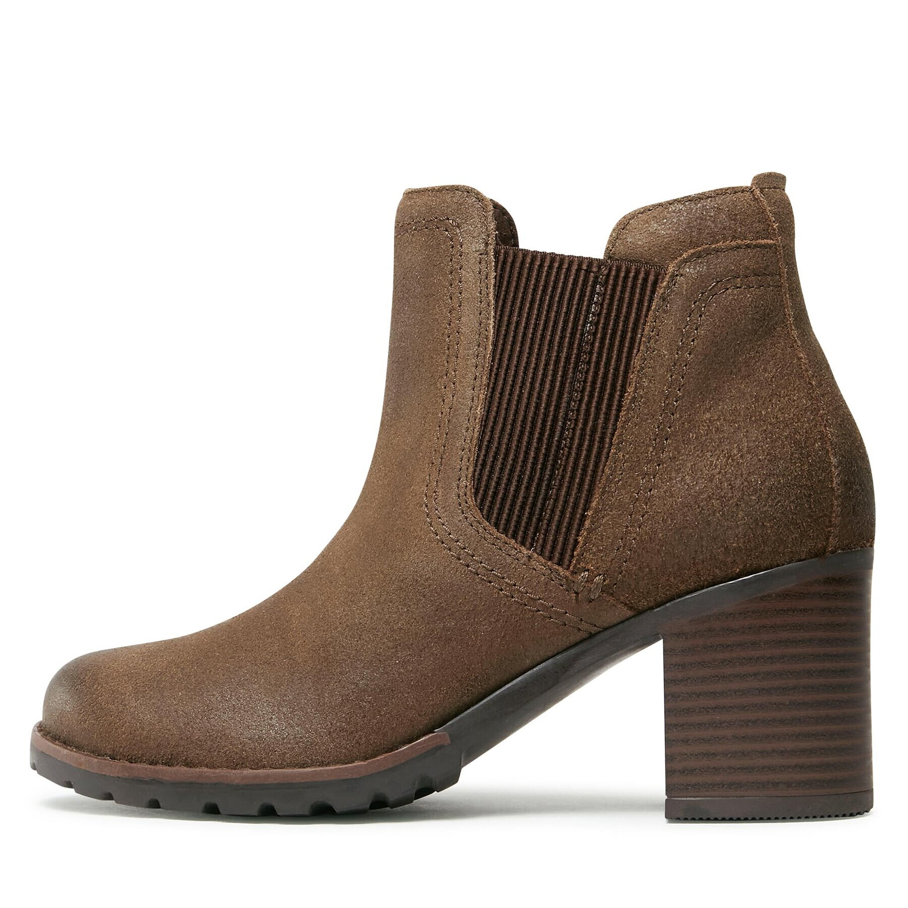 Clarks Боти Leda Up 261749634 Каки - Pepit.bg