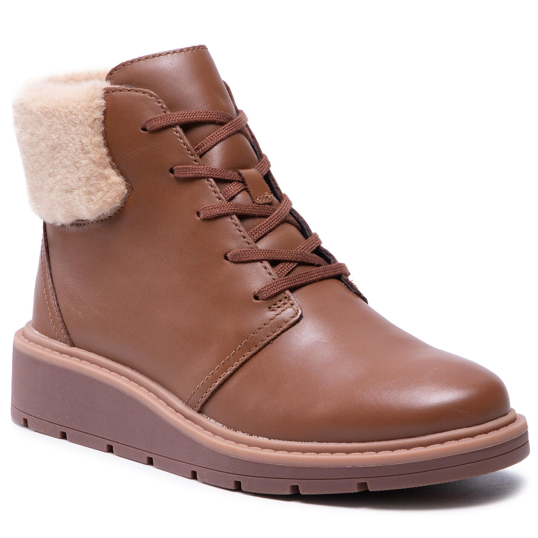 Clarks Боти Leighly Lace 261600714 Кафяв - Pepit.bg