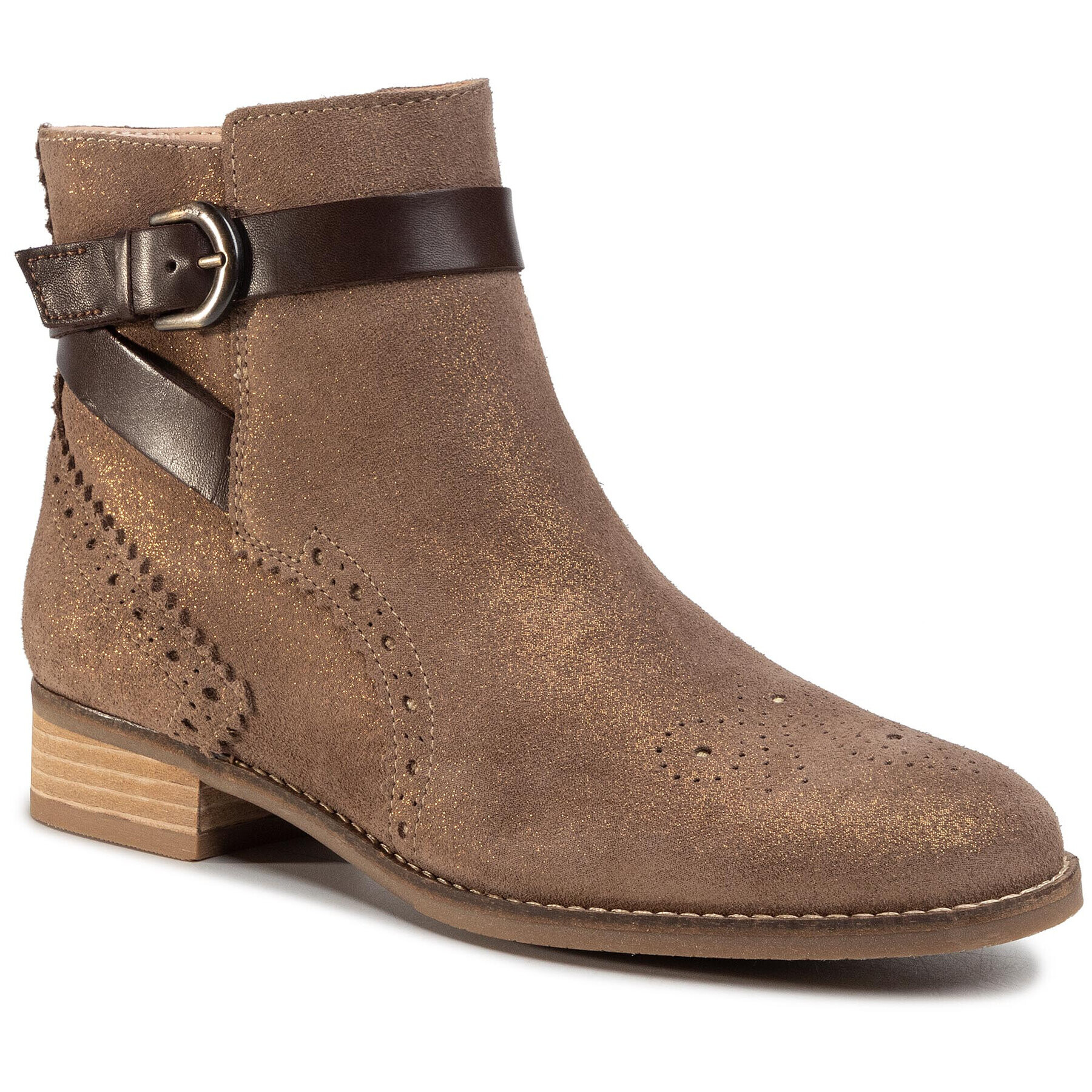 Clarks Боти Netley Olivia 261337684 Кафяв - Pepit.bg