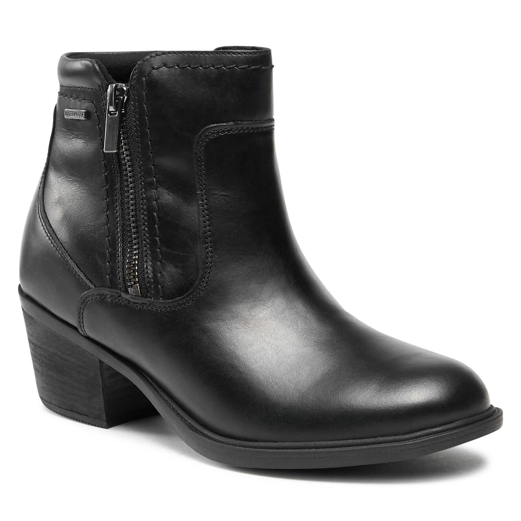 Clarks Боти Neva Zip Wp 261751994 Черен - Pepit.bg