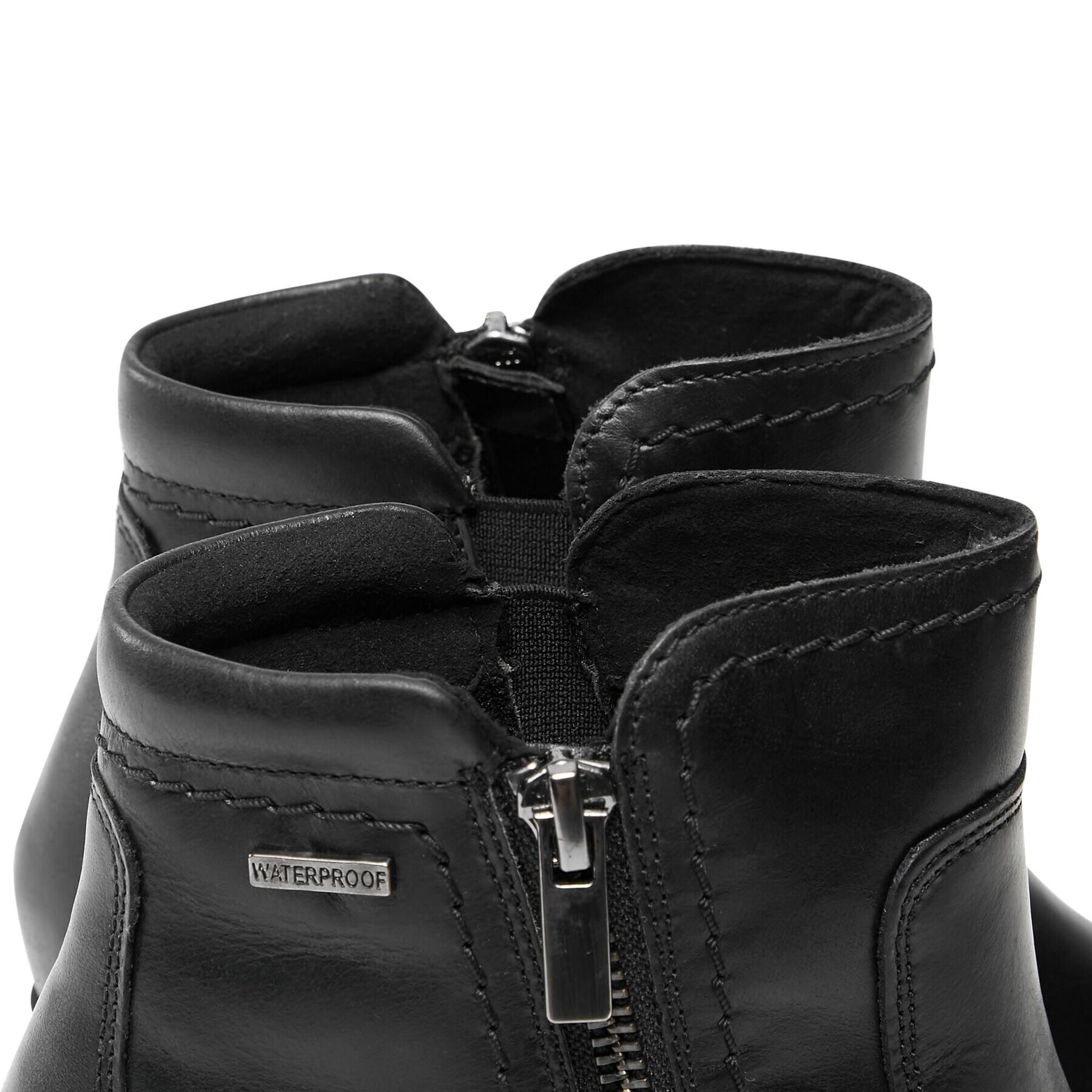 Clarks Боти Neva Zip Wp 261751994 Черен - Pepit.bg