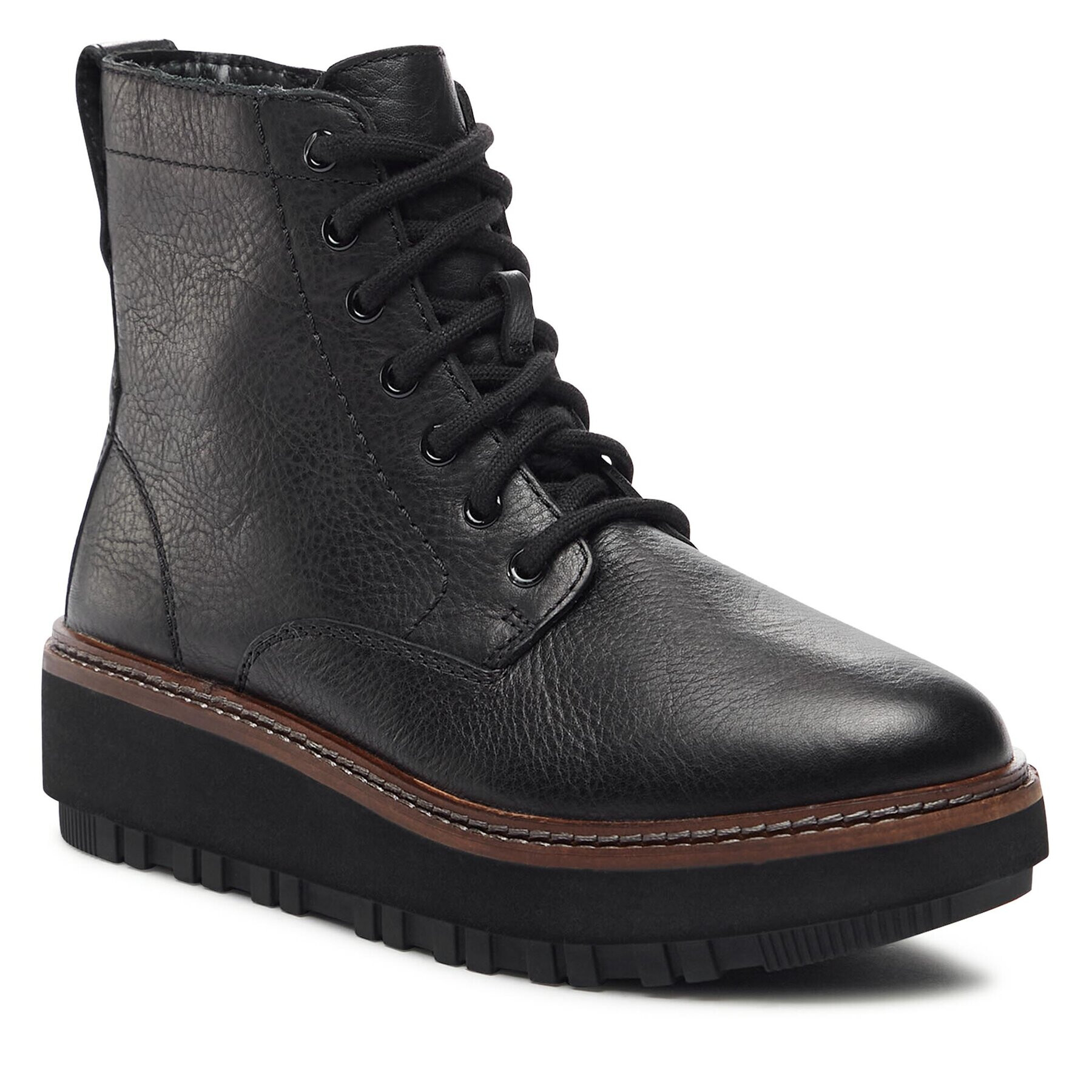 Clarks Боти Orianna W Lace 261747984 Черен - Pepit.bg
