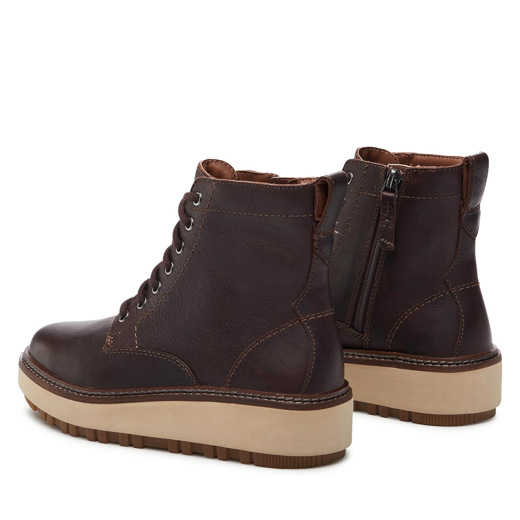 Clarks Боти Orianna W Lace 261747994 Кафяв - Pepit.bg