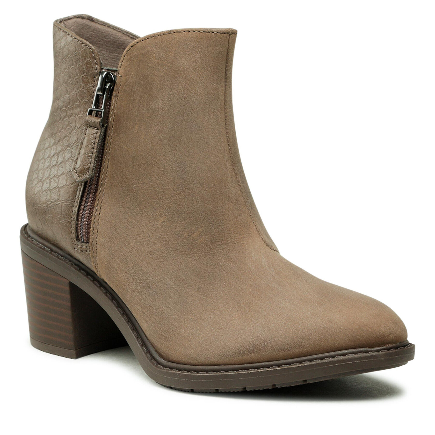 Clarks Боти Scene Zip 261619724 Кафяв - Pepit.bg