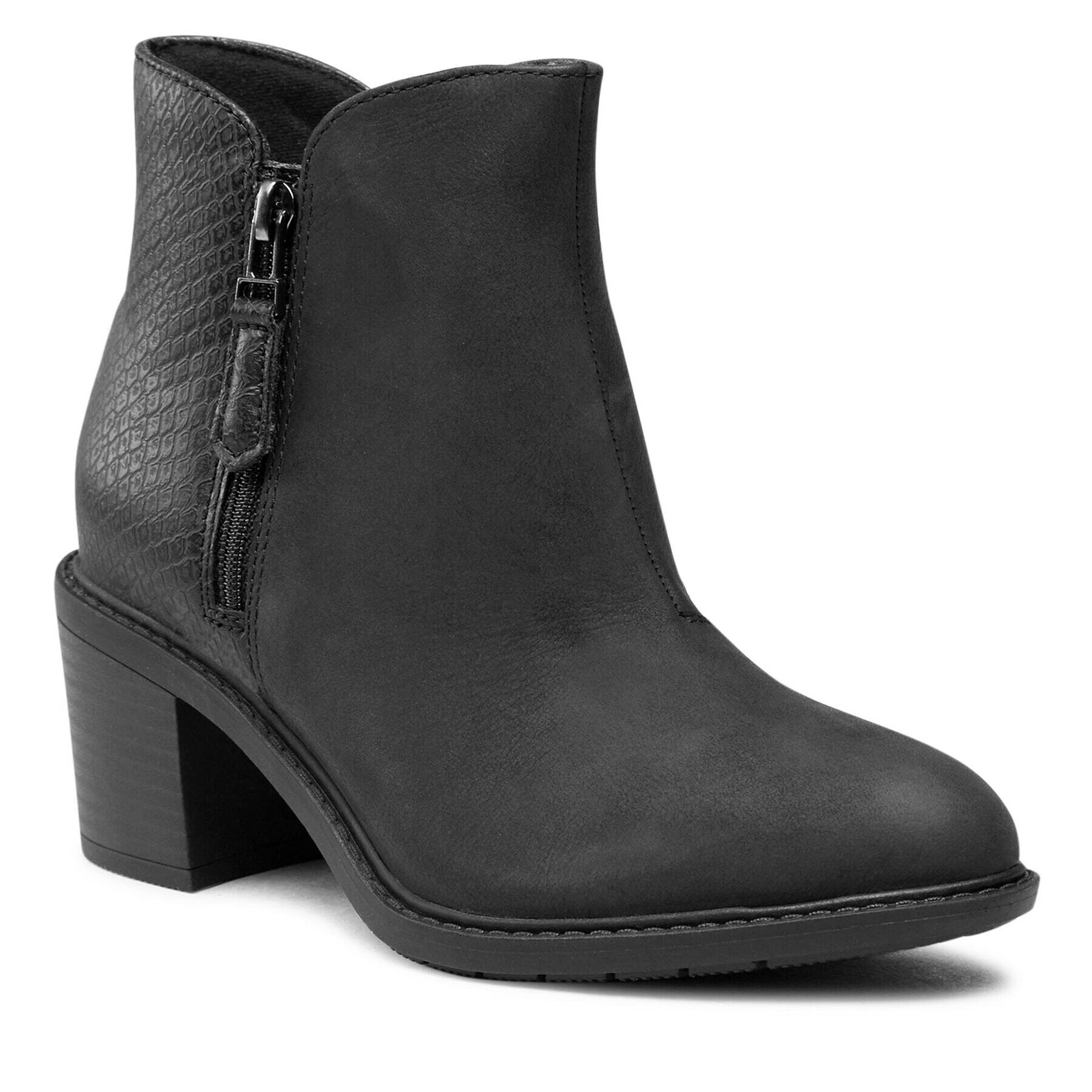 Clarks Боти Scene Zip 261620104 Черен - Pepit.bg