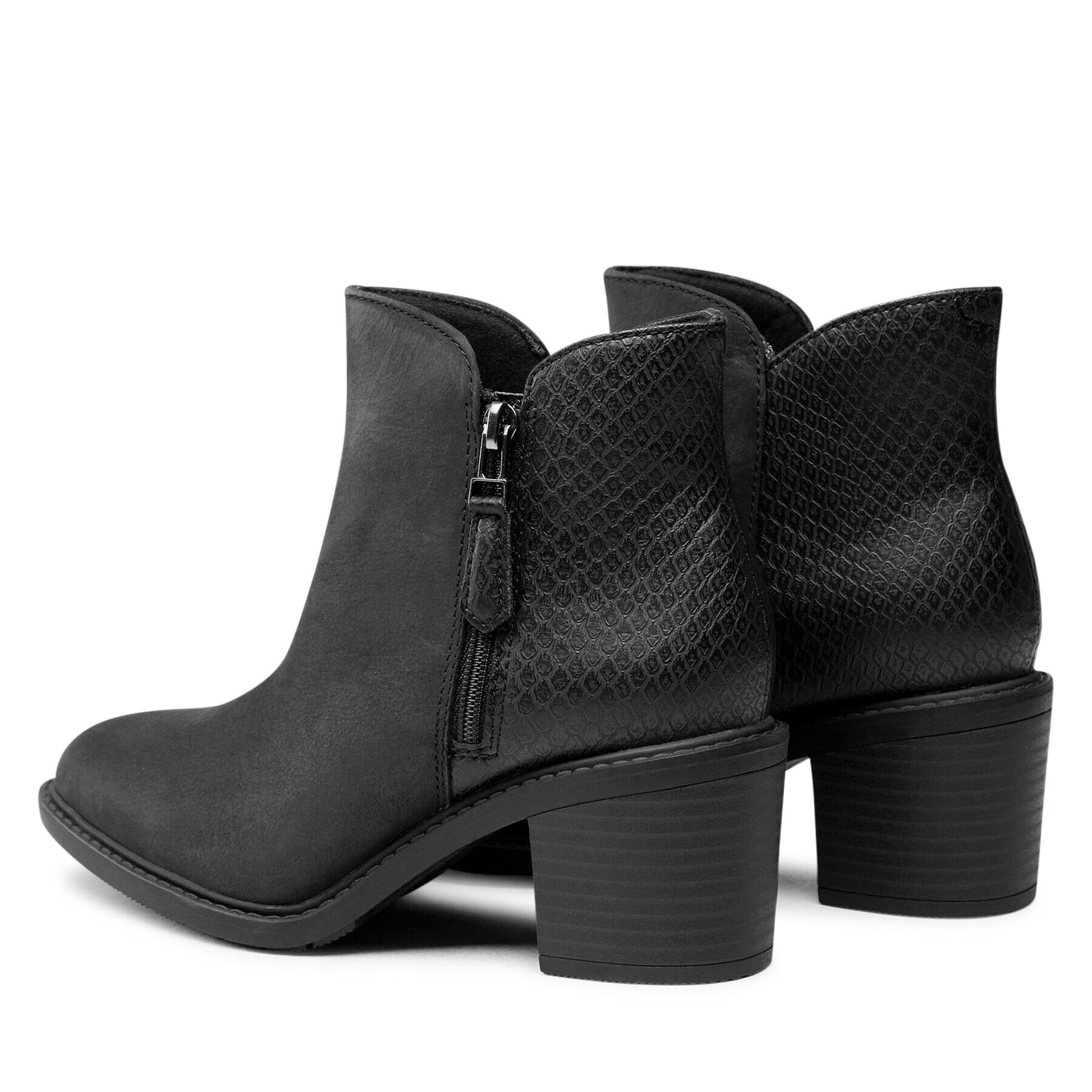 Clarks Боти Scene Zip 261620104 Черен - Pepit.bg