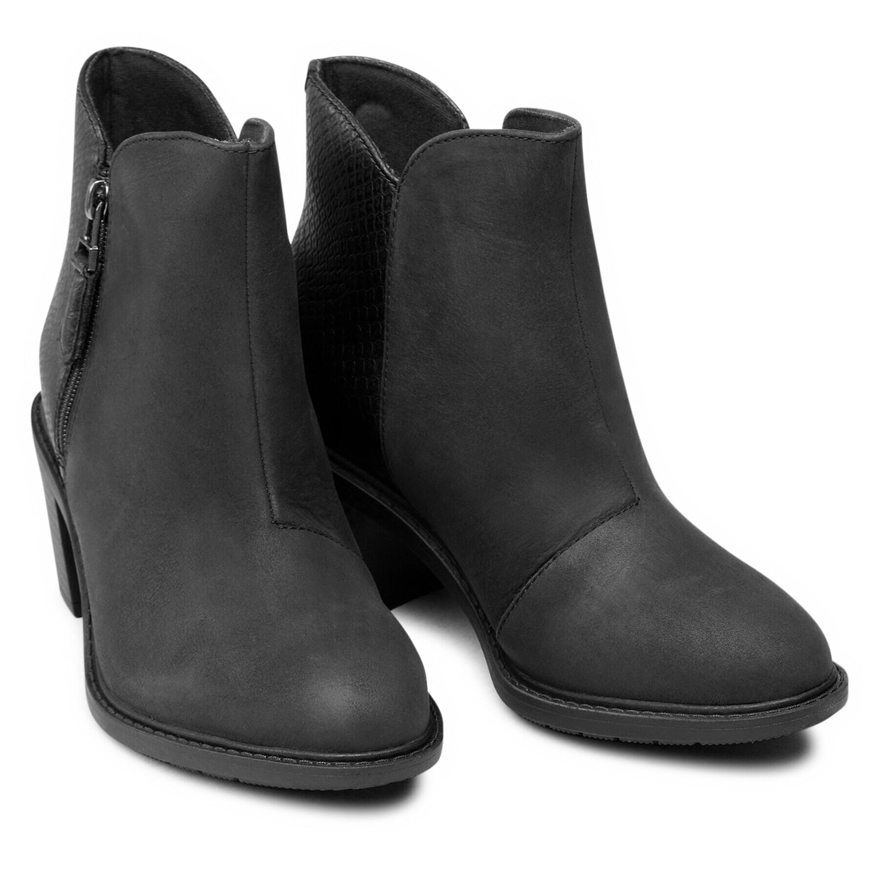 Clarks Боти Scene Zip 261620104 Черен - Pepit.bg