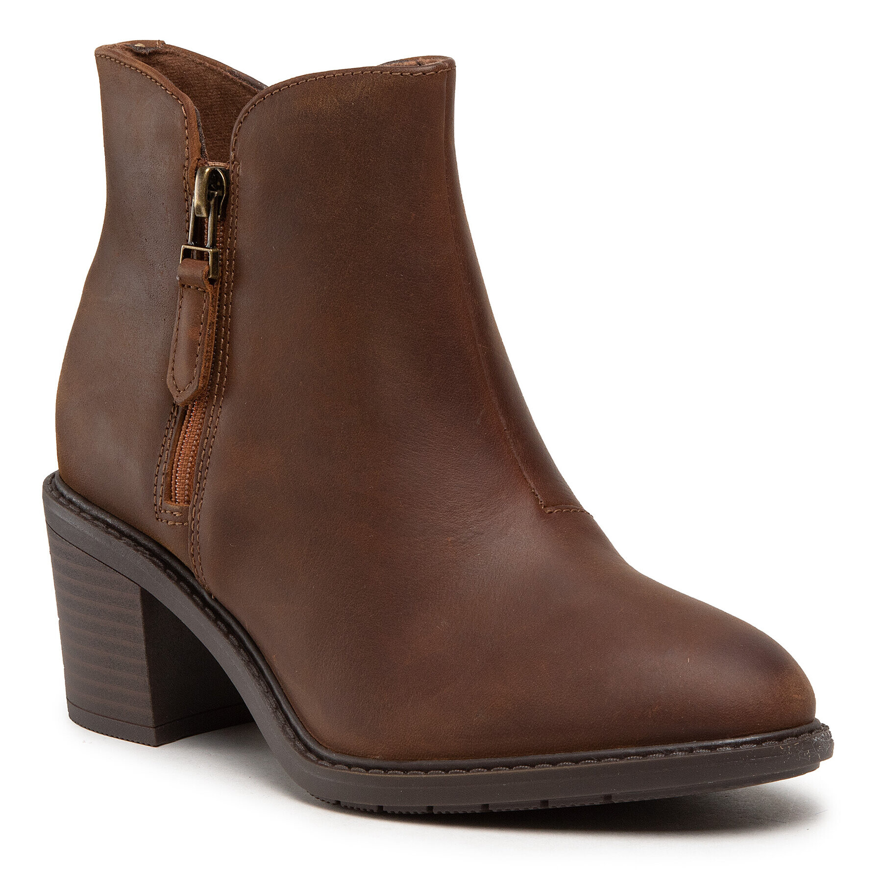 Clarks Боти Scene Zip 261637684 Кафяв - Pepit.bg
