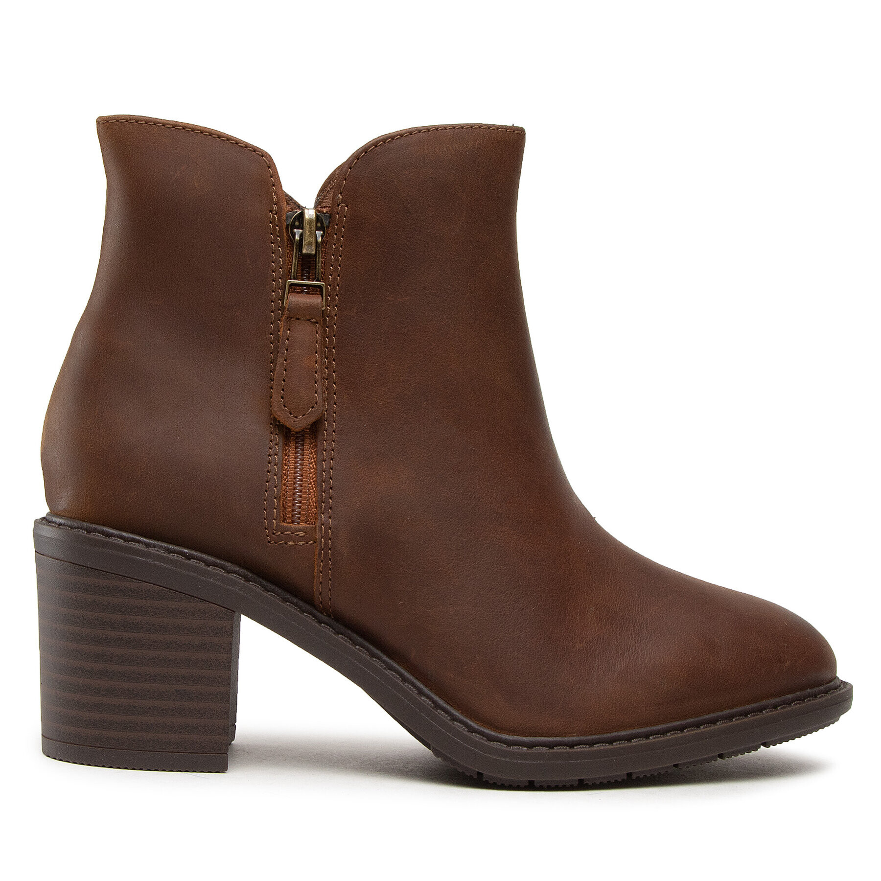 Clarks Боти Scene Zip 261637684 Кафяв - Pepit.bg