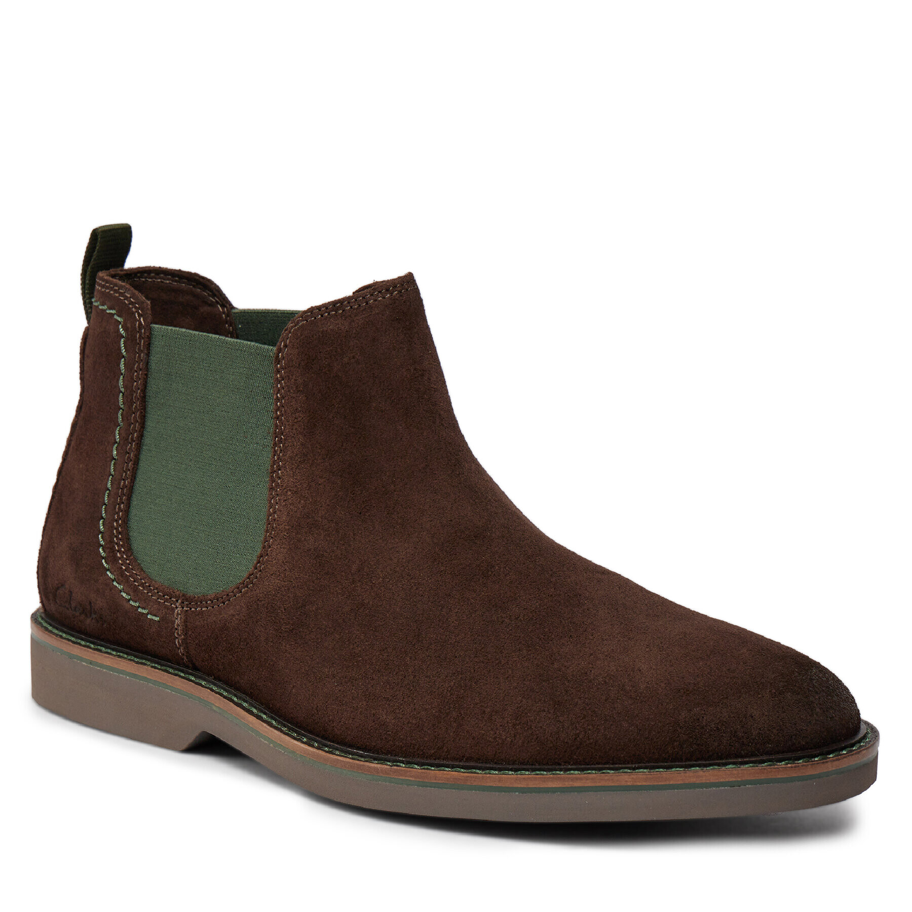 Clarks Боти тип челси Atticus Lt Top 261734167 Кафяв - Pepit.bg