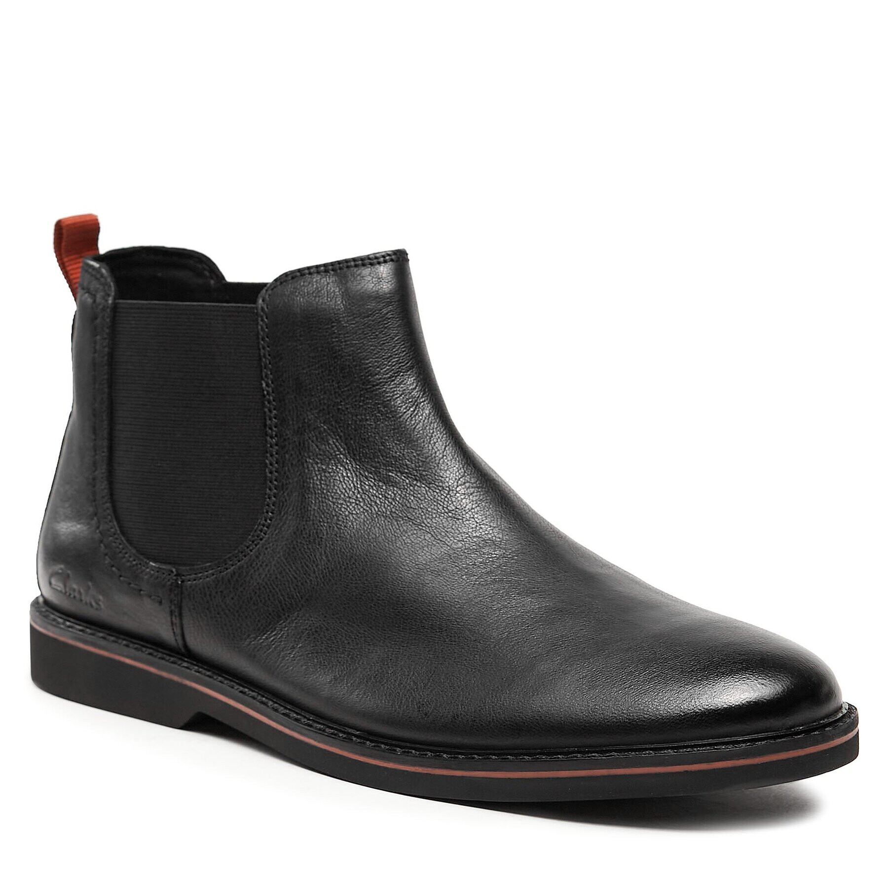 Clarks Боти тип челси Atticus Lt Top 261734177 Черен - Pepit.bg