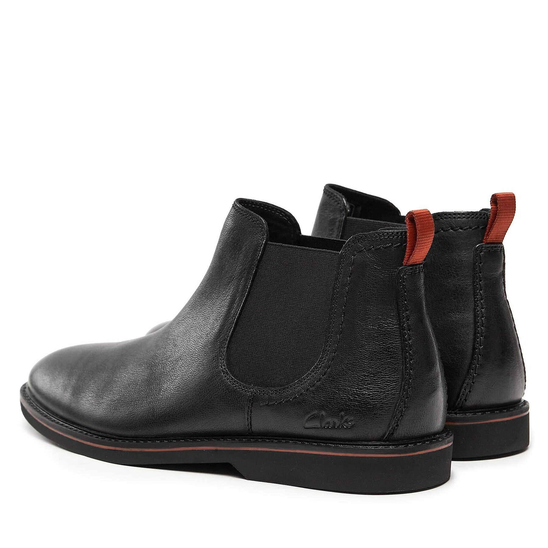 Clarks Боти тип челси Atticus Lt Top 261734177 Черен - Pepit.bg