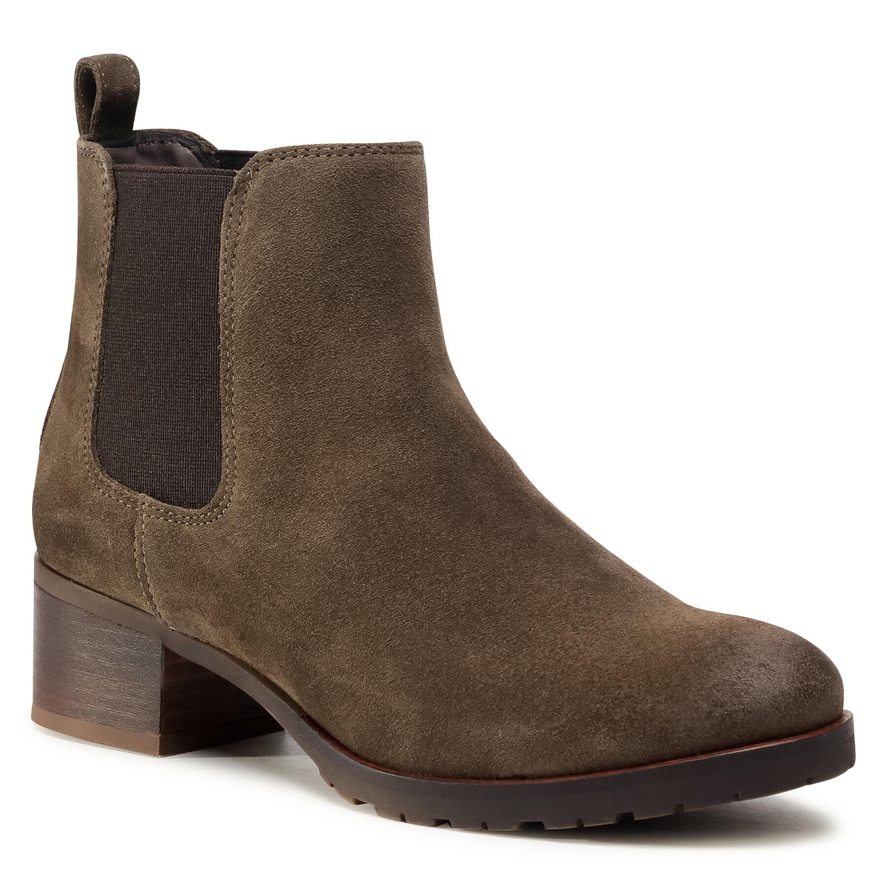 Clarks Боти тип челси Mila Top 261516454 Зелен - Pepit.bg