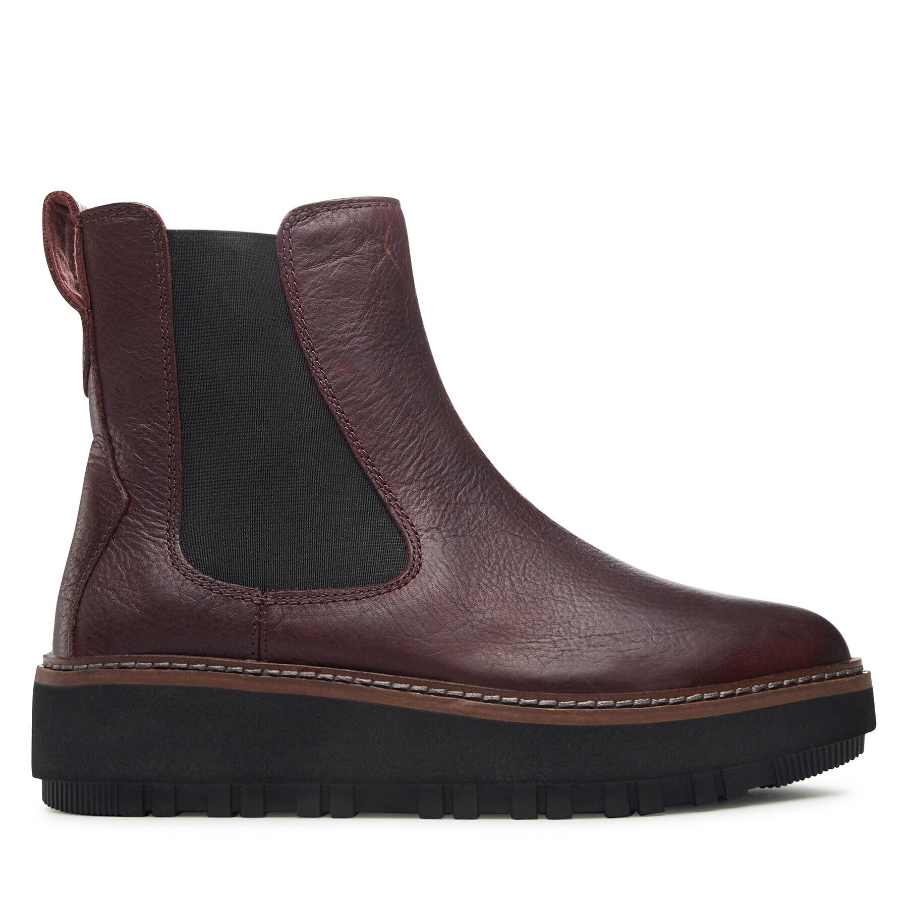 Clarks Боти тип челси Orianna W Up 261748224 Бордо - Pepit.bg