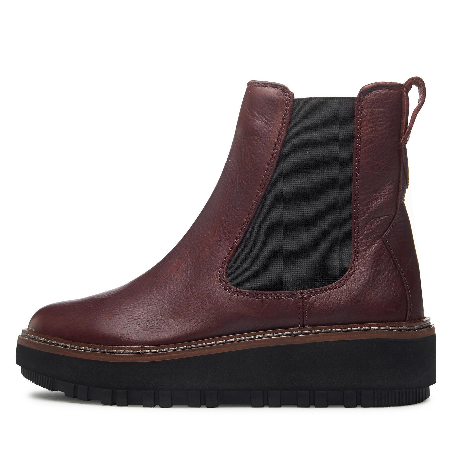 Clarks Боти тип челси Orianna W Up 261748224 Бордо - Pepit.bg