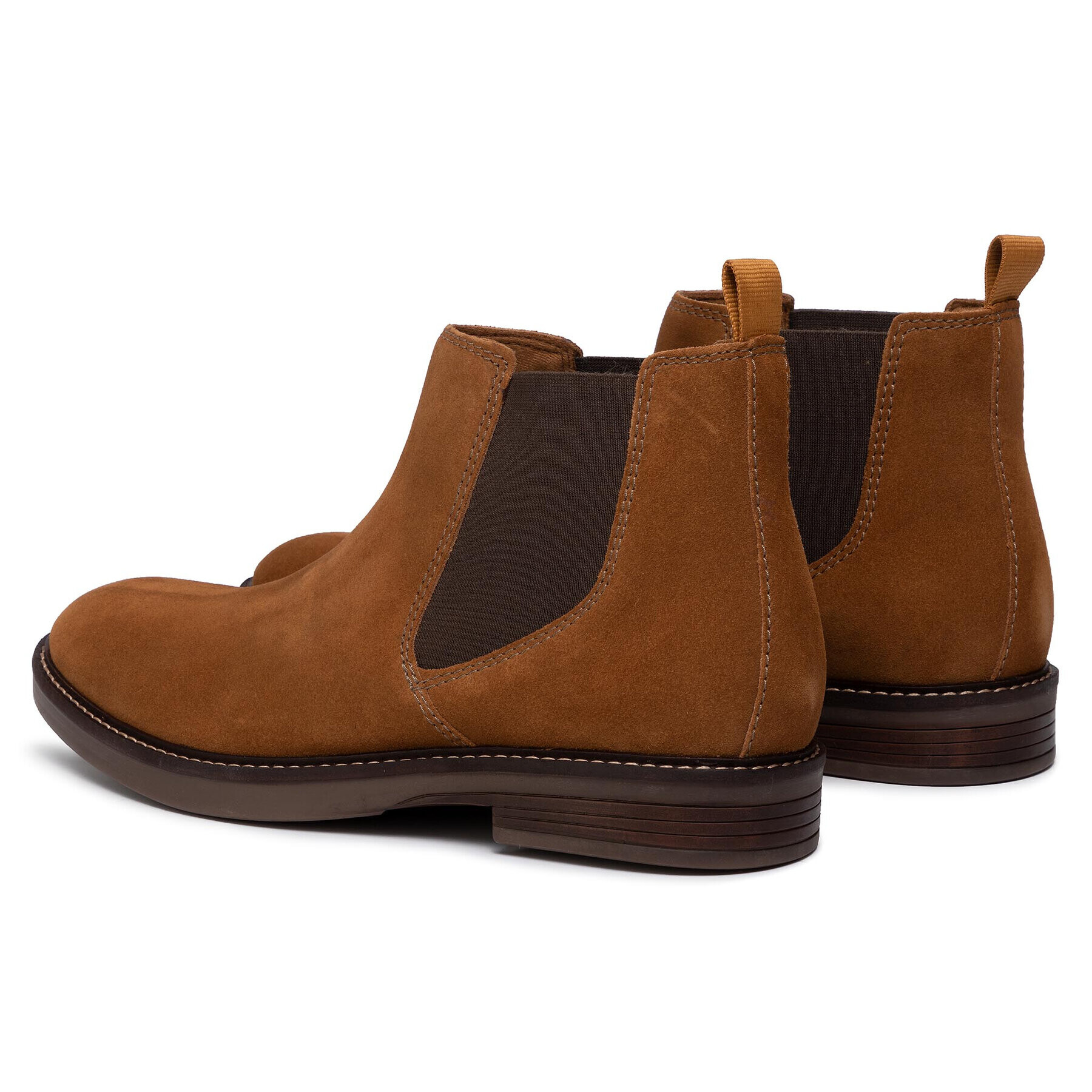 Clarks Боти тип челси Paulson Up 261464547 Кафяв - Pepit.bg