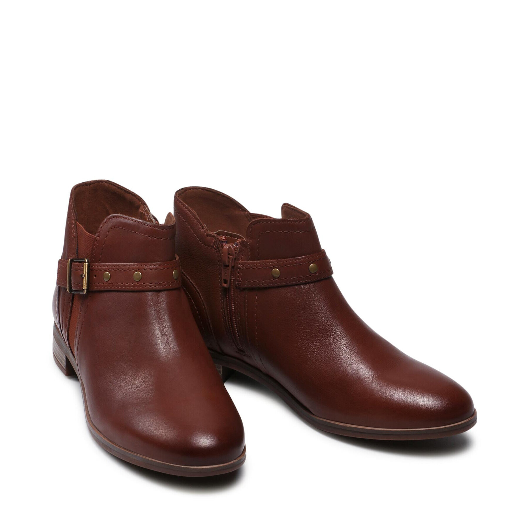 Clarks Боти Trish Strap 261636144 Кафяв - Pepit.bg