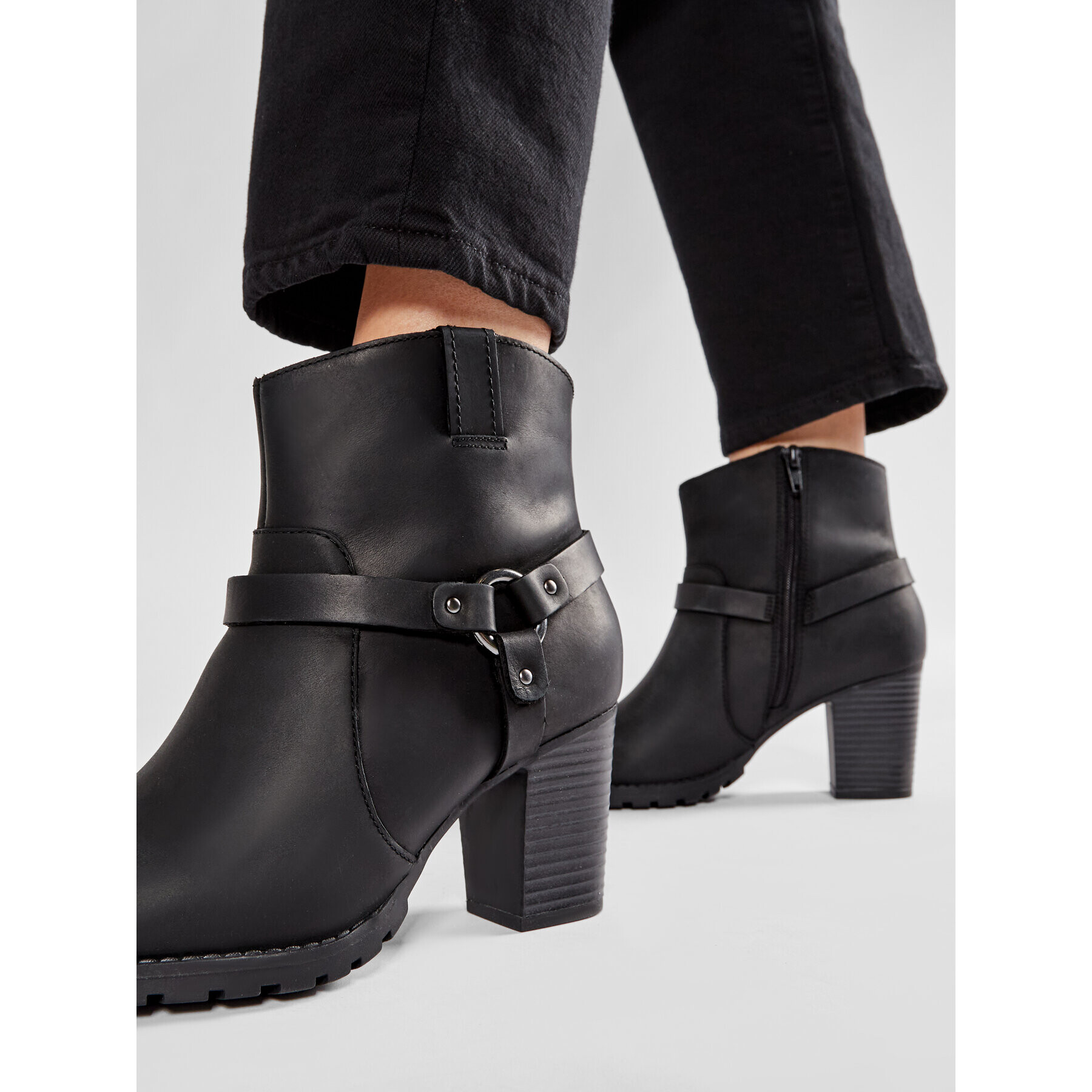 Clarks Боти Verona Rock 261444844 Черен - Pepit.bg