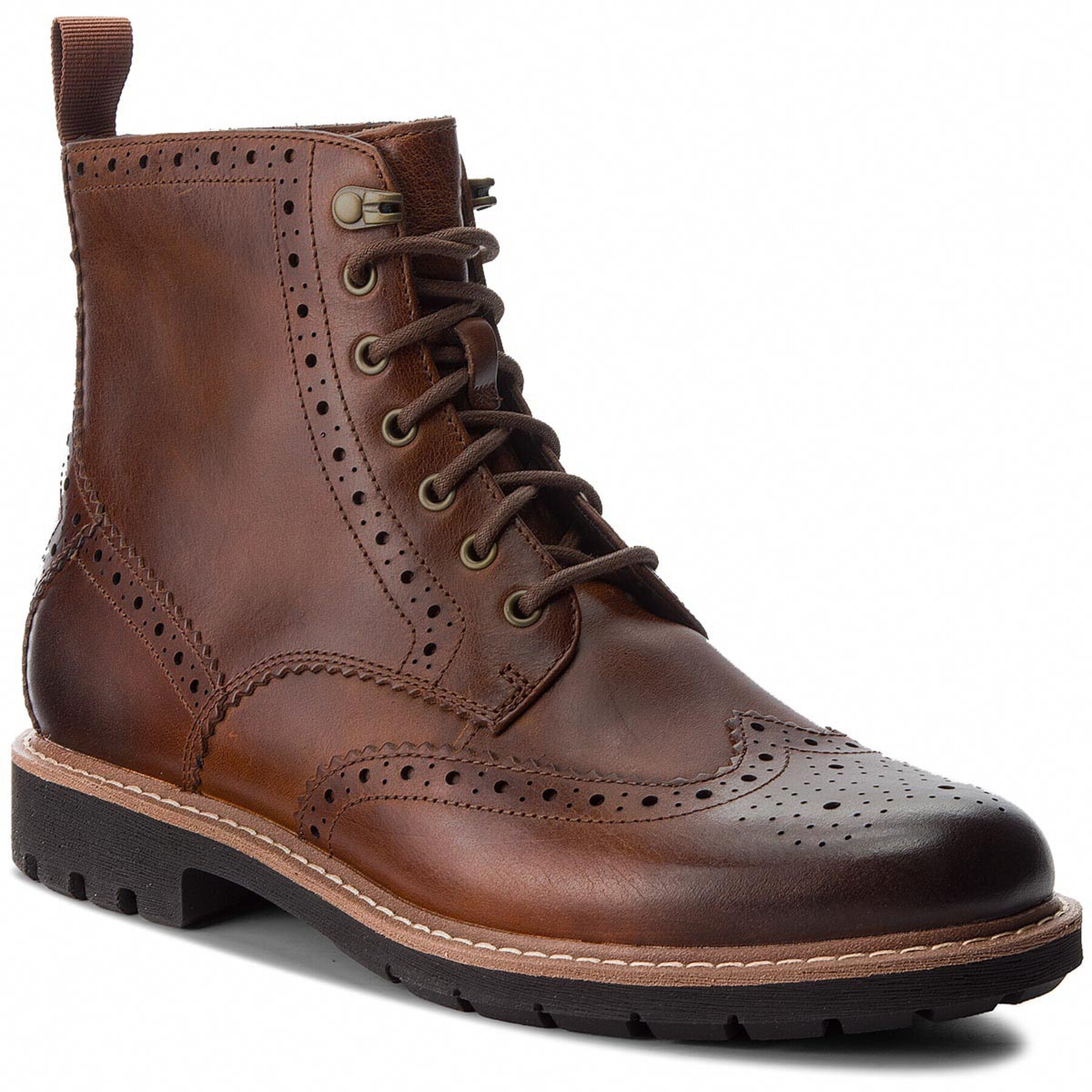 Clarks Ботуши Batcombe Lord 261271907 Кафяв - Pepit.bg