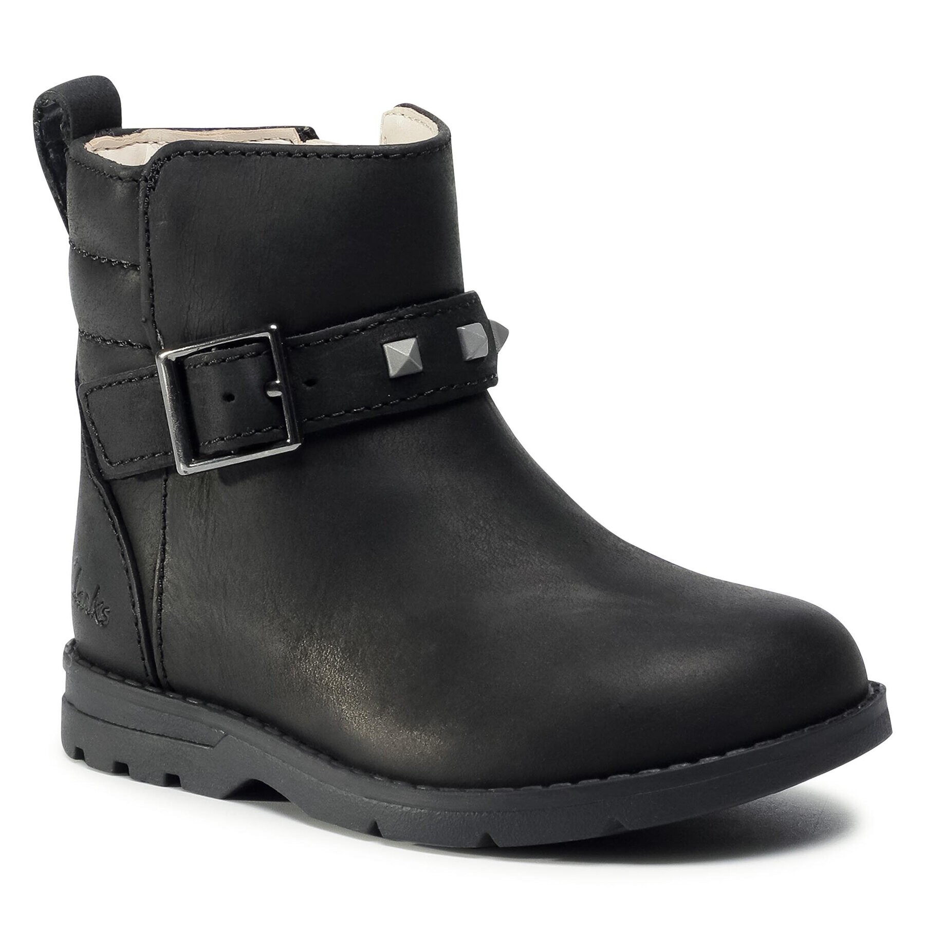 Clarks Ботуши Dabi Trim T 261526696 Черен - Pepit.bg