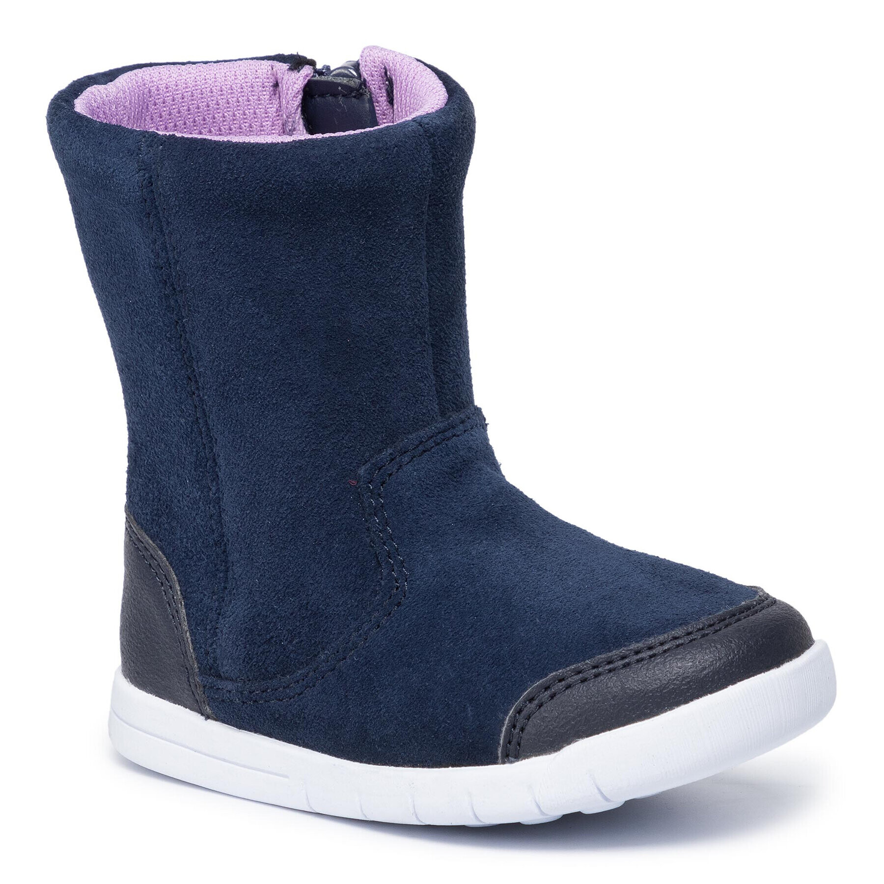Clarks Ботуши Emery Rise T 261439996 Тъмносин - Pepit.bg