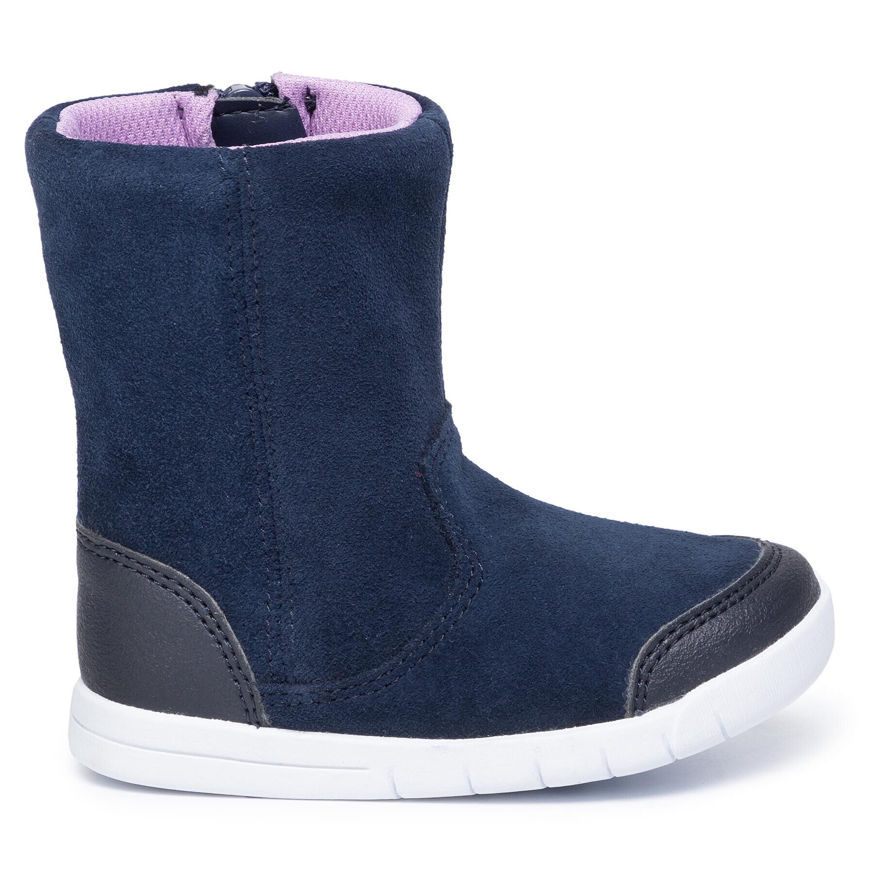 Clarks Ботуши Emery Rise T 261439996 Тъмносин - Pepit.bg