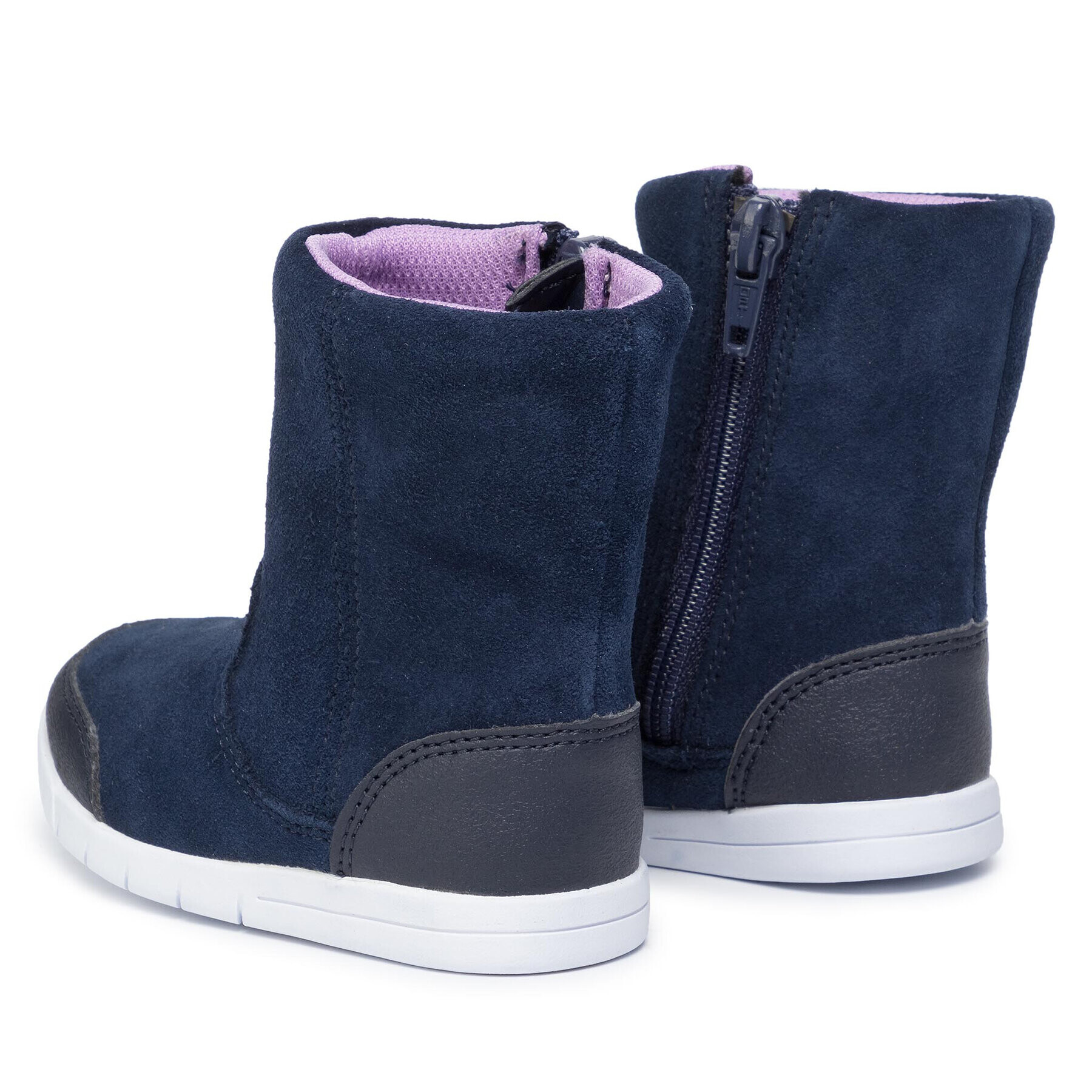 Clarks Ботуши Emery Rise T 261439996 Тъмносин - Pepit.bg