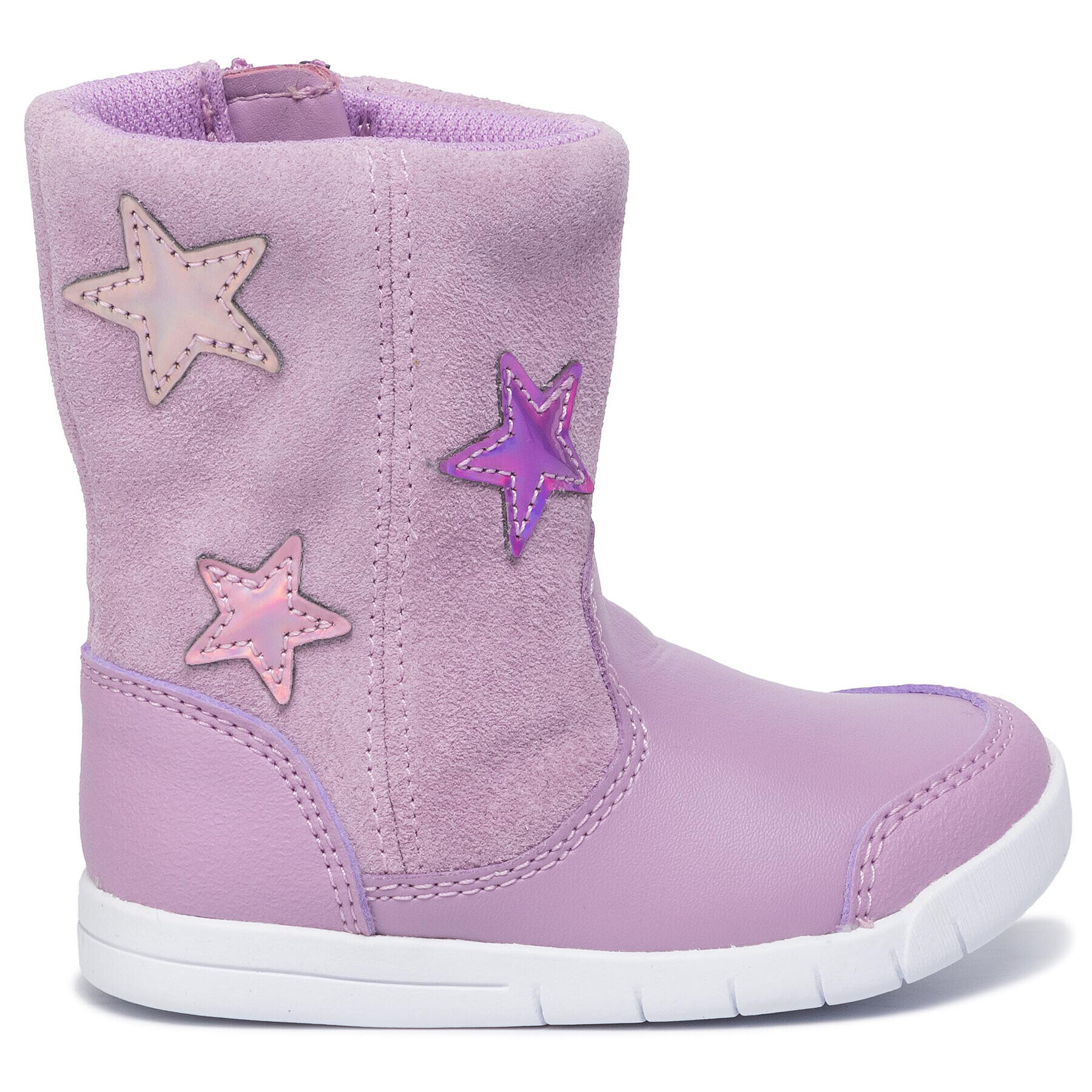 Clarks Ботуши Emery Rise T 261440136 Виолетов - Pepit.bg