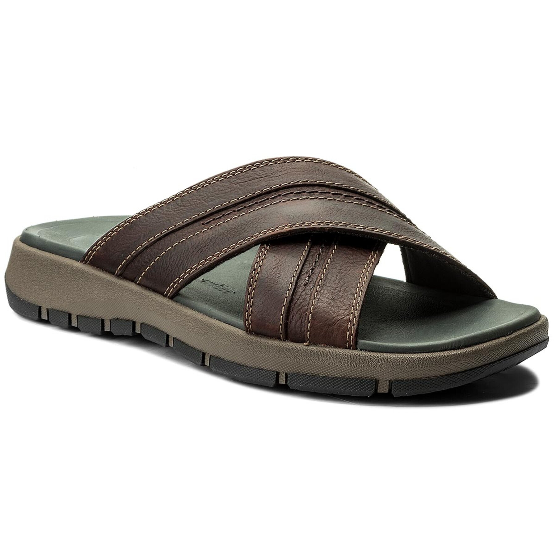 Clarks Чехли Brixby Cross 261315267 Кафяв - Pepit.bg