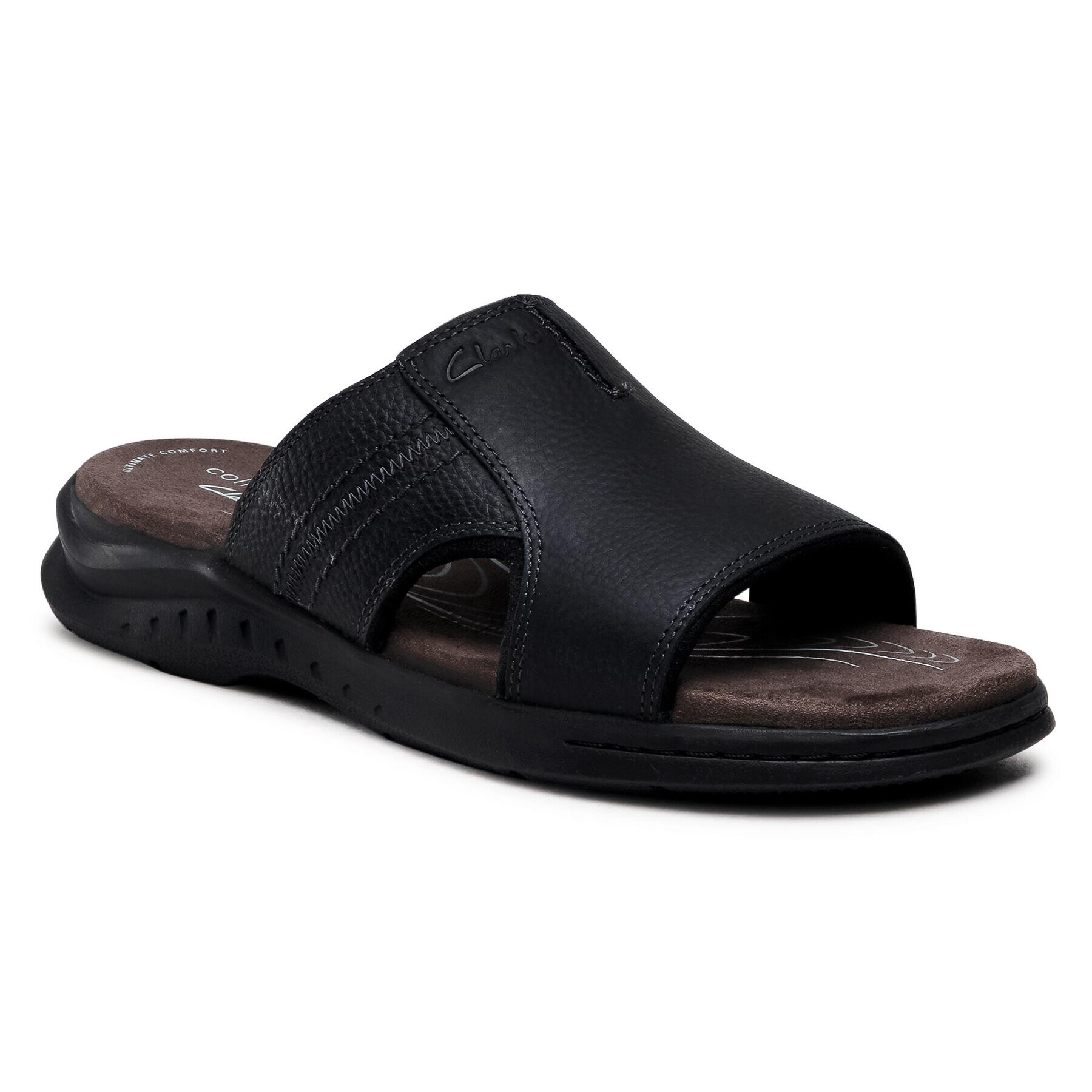 Clarks Чехли Hapsford Slide 261580857 Черен - Pepit.bg