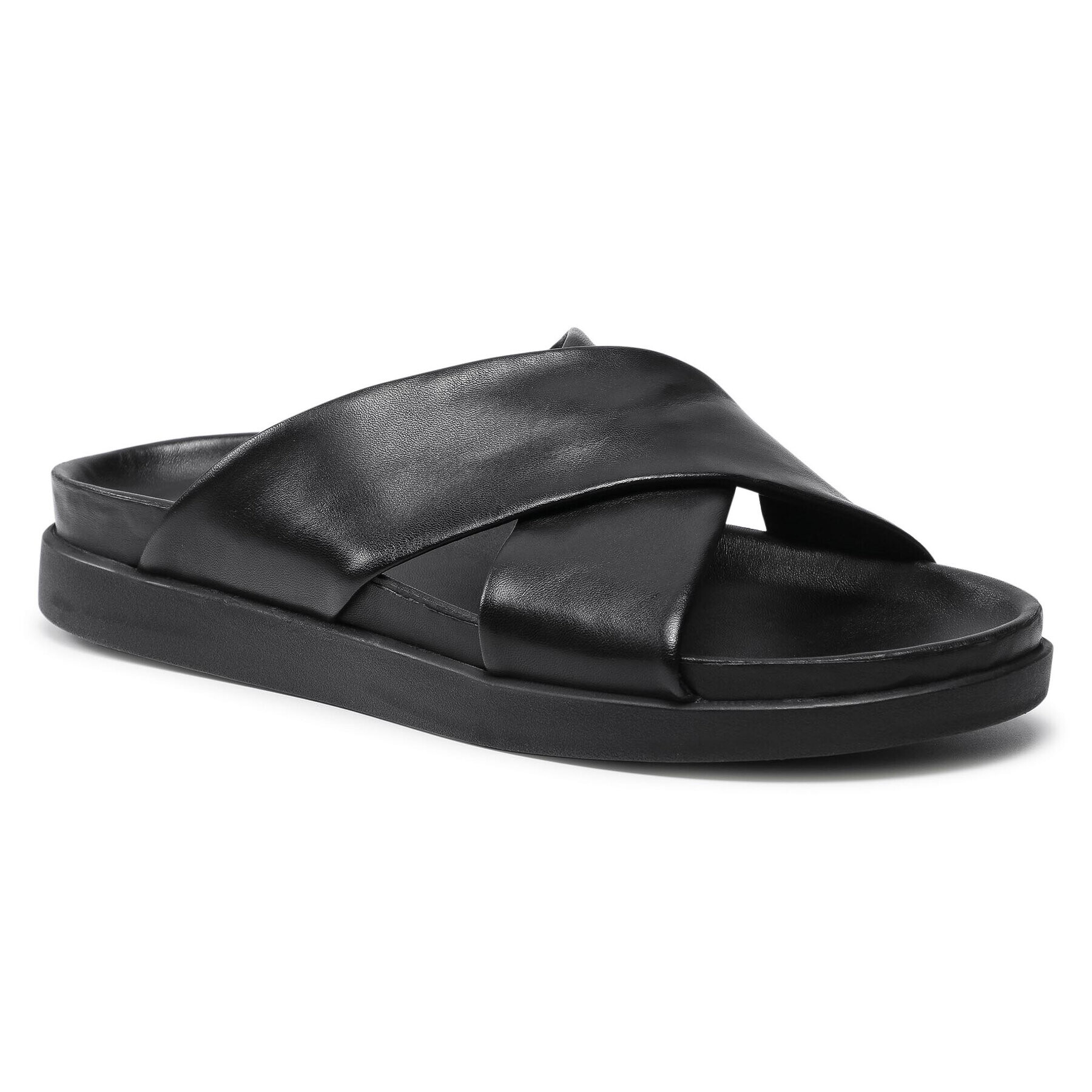 Clarks Чехли Sunder Cross 261479787 Черен - Pepit.bg
