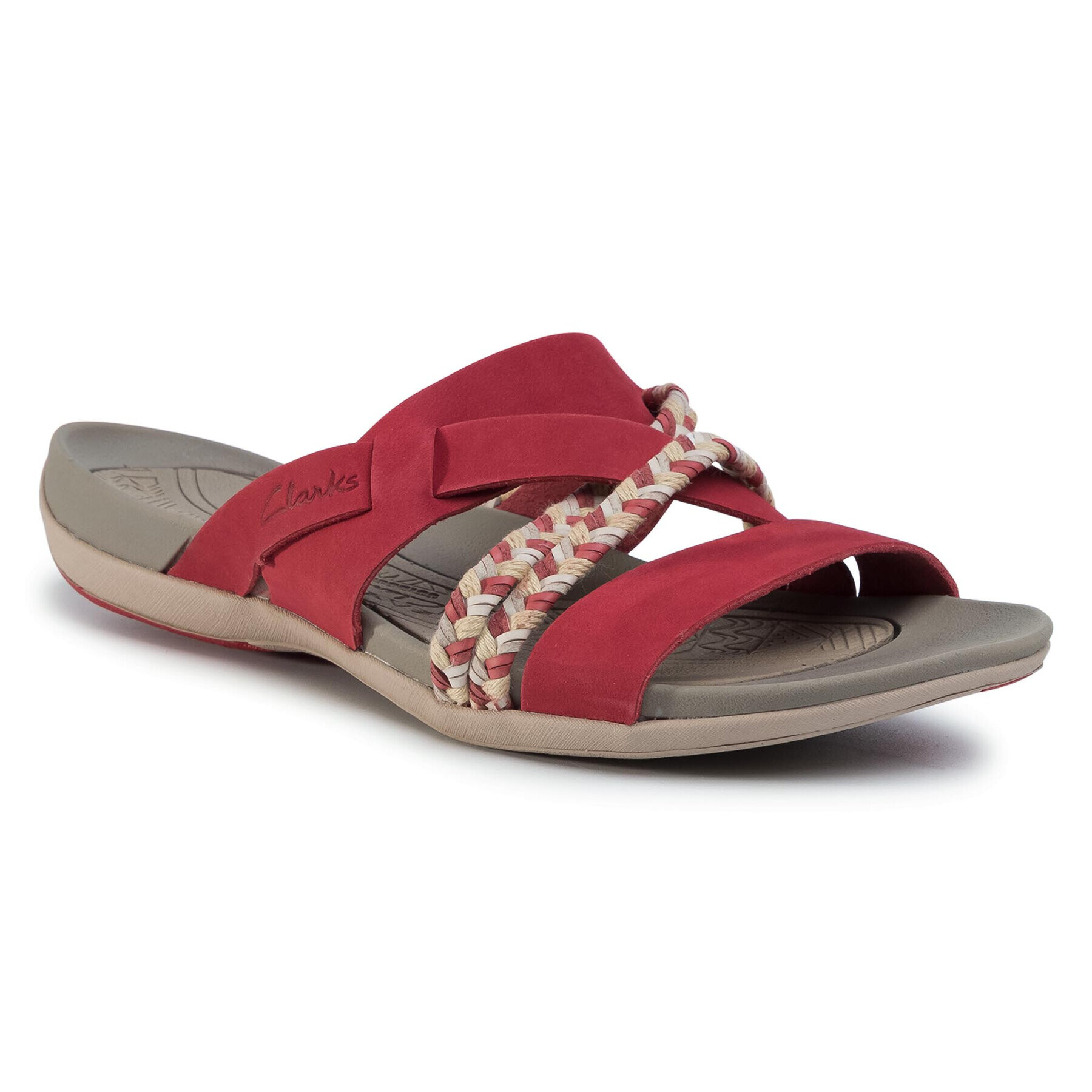 Clarks Чехли Tealite Slide 261502804 Червен - Pepit.bg