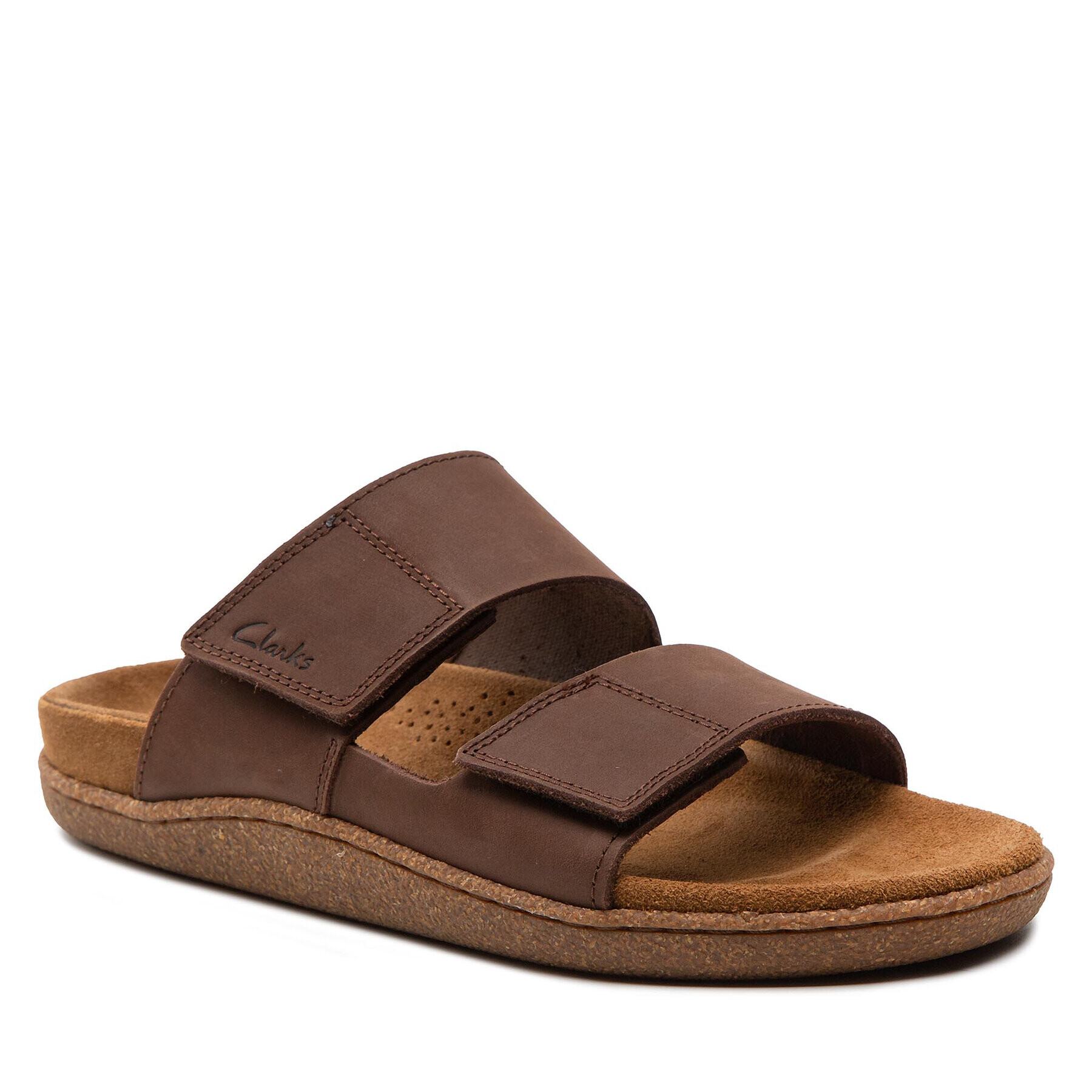 Clarks Чехли Pilton Strap 261658307 Кафяв - Pepit.bg