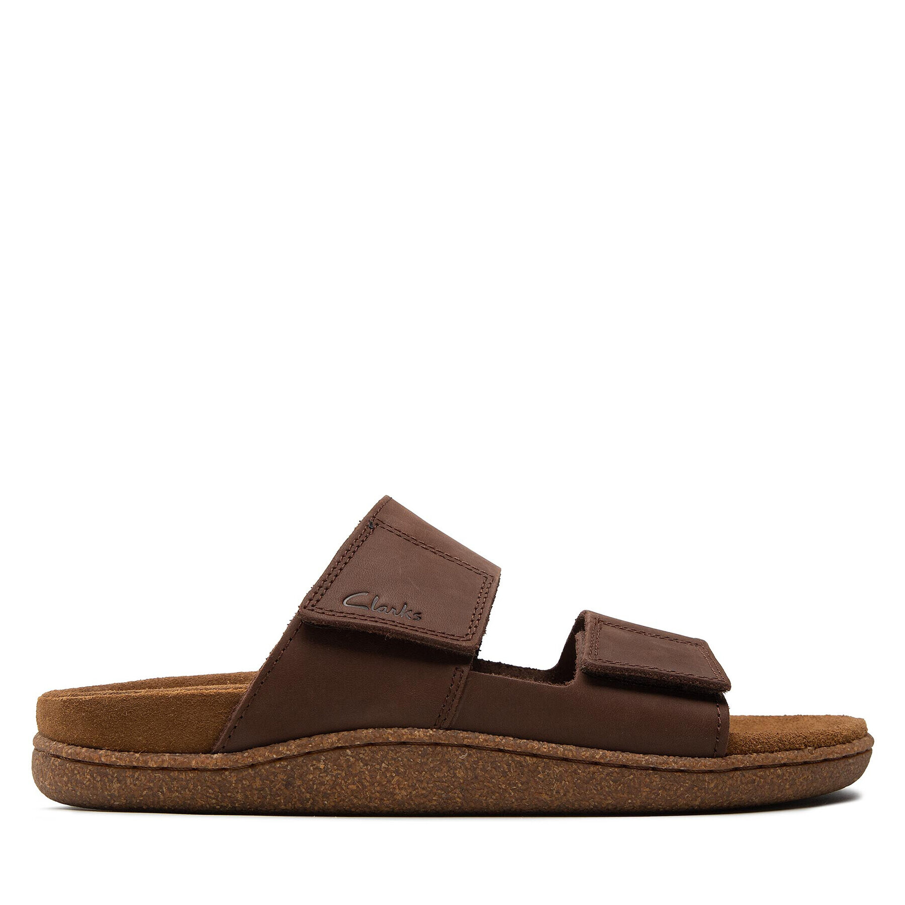 Clarks Чехли Pilton Strap 261658307 Кафяв - Pepit.bg