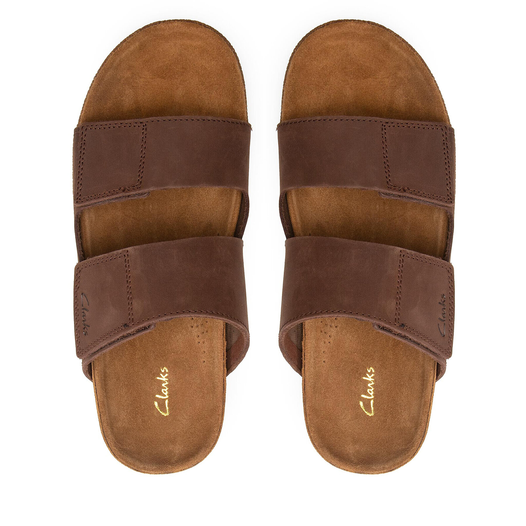 Clarks Чехли Pilton Strap 261658307 Кафяв - Pepit.bg